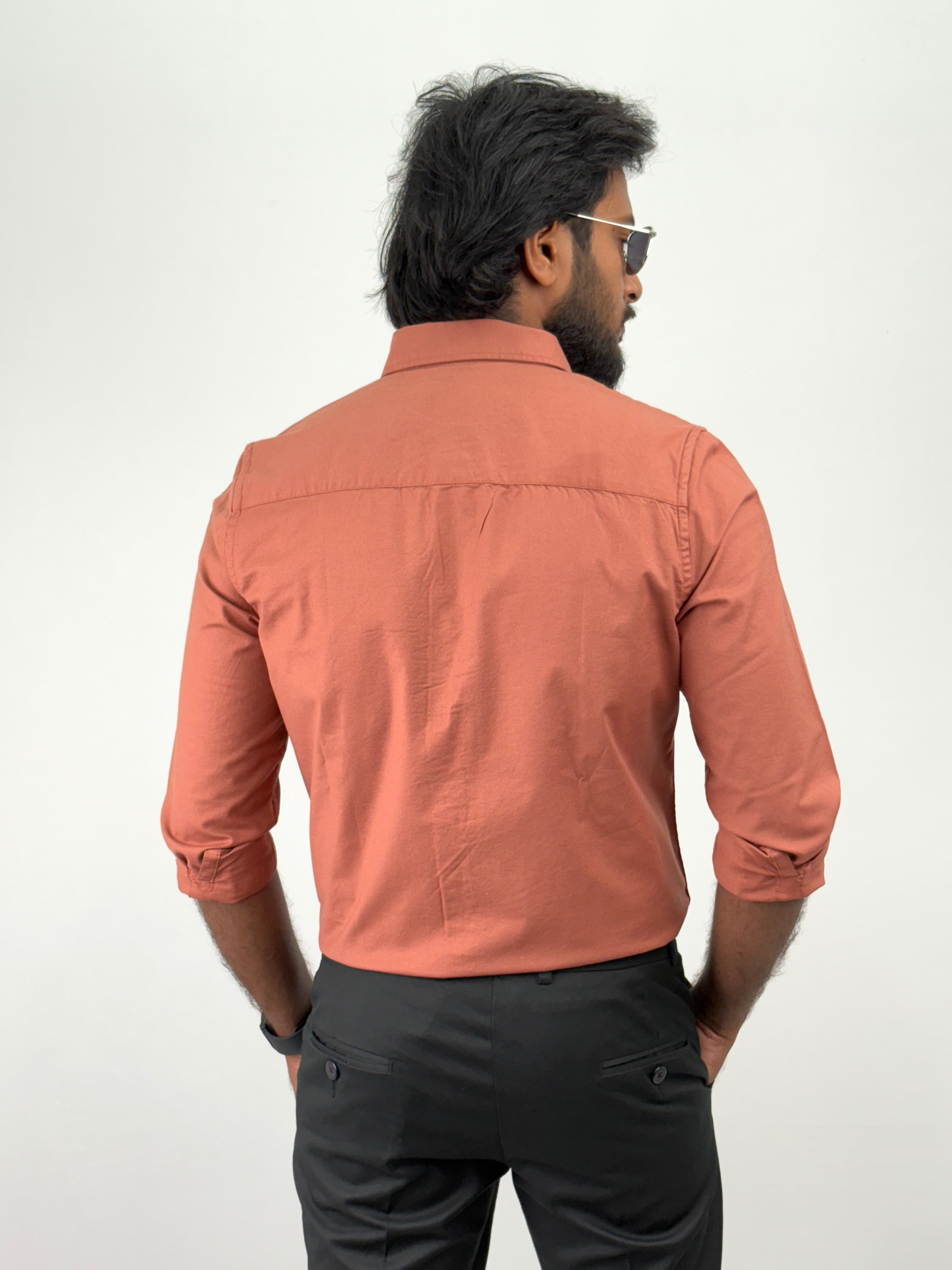 Light Cherry Plain Oxford Shirt