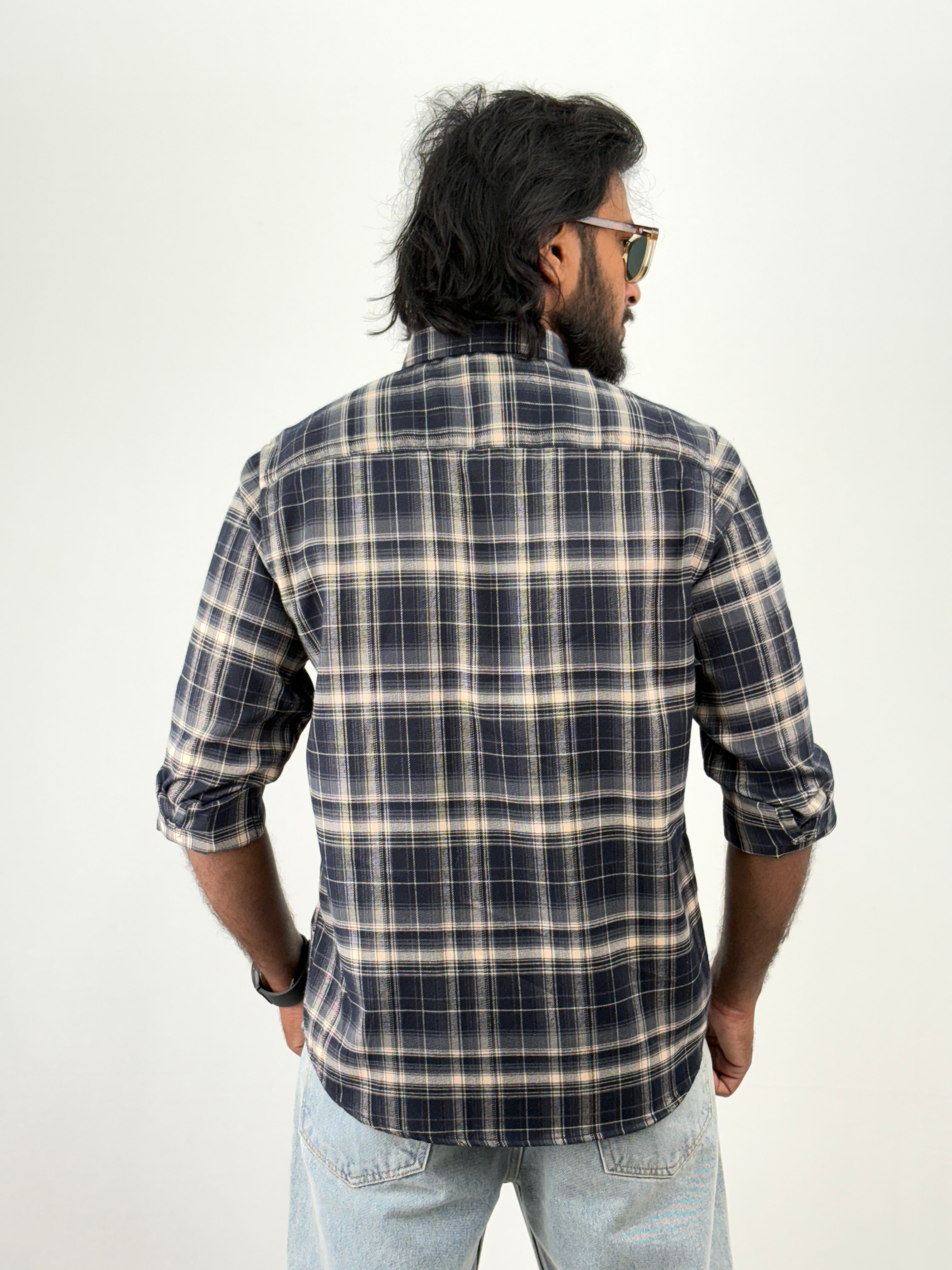 Navy Flannel Shirt