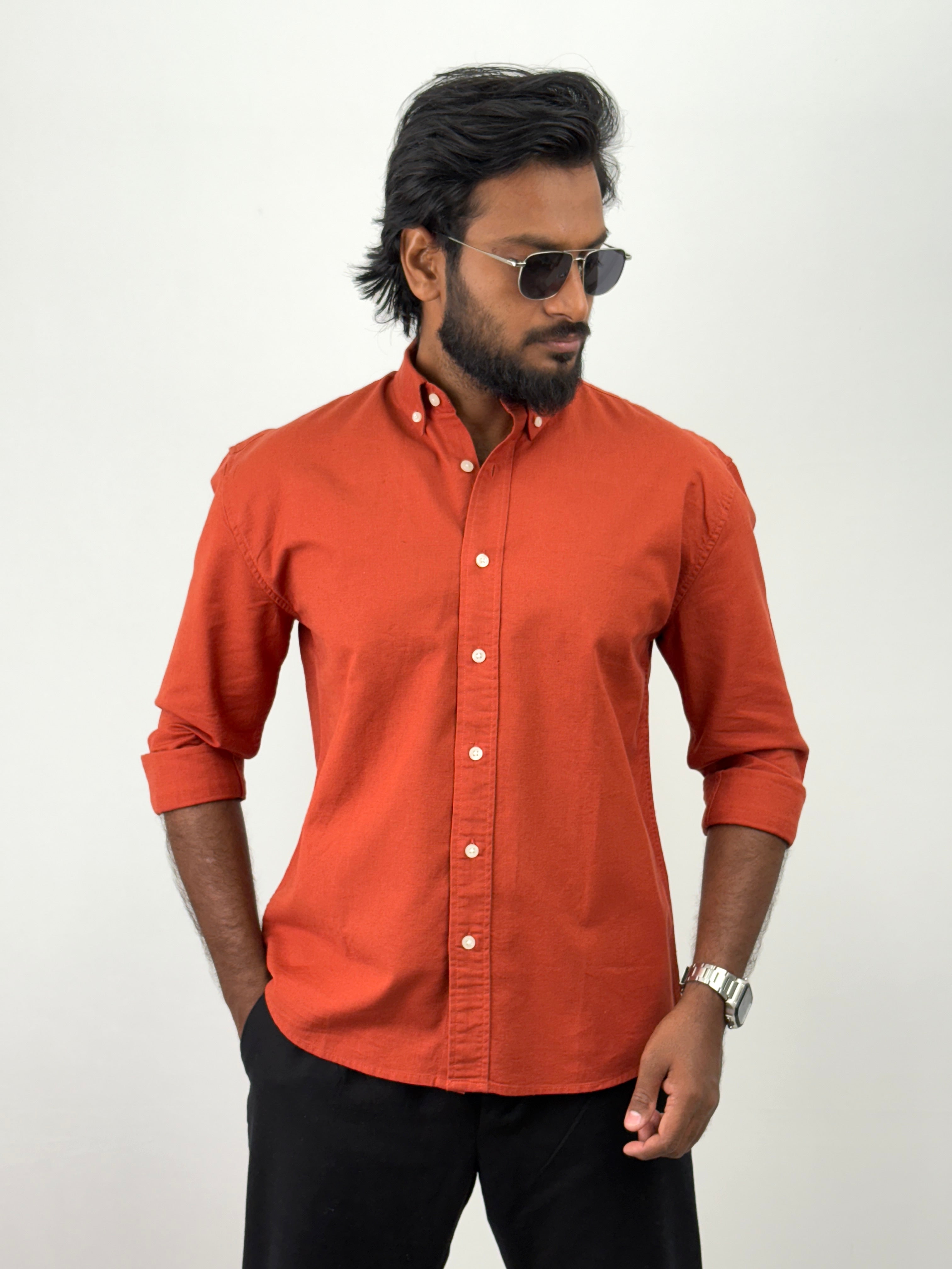 Brick Red Linen Shirts