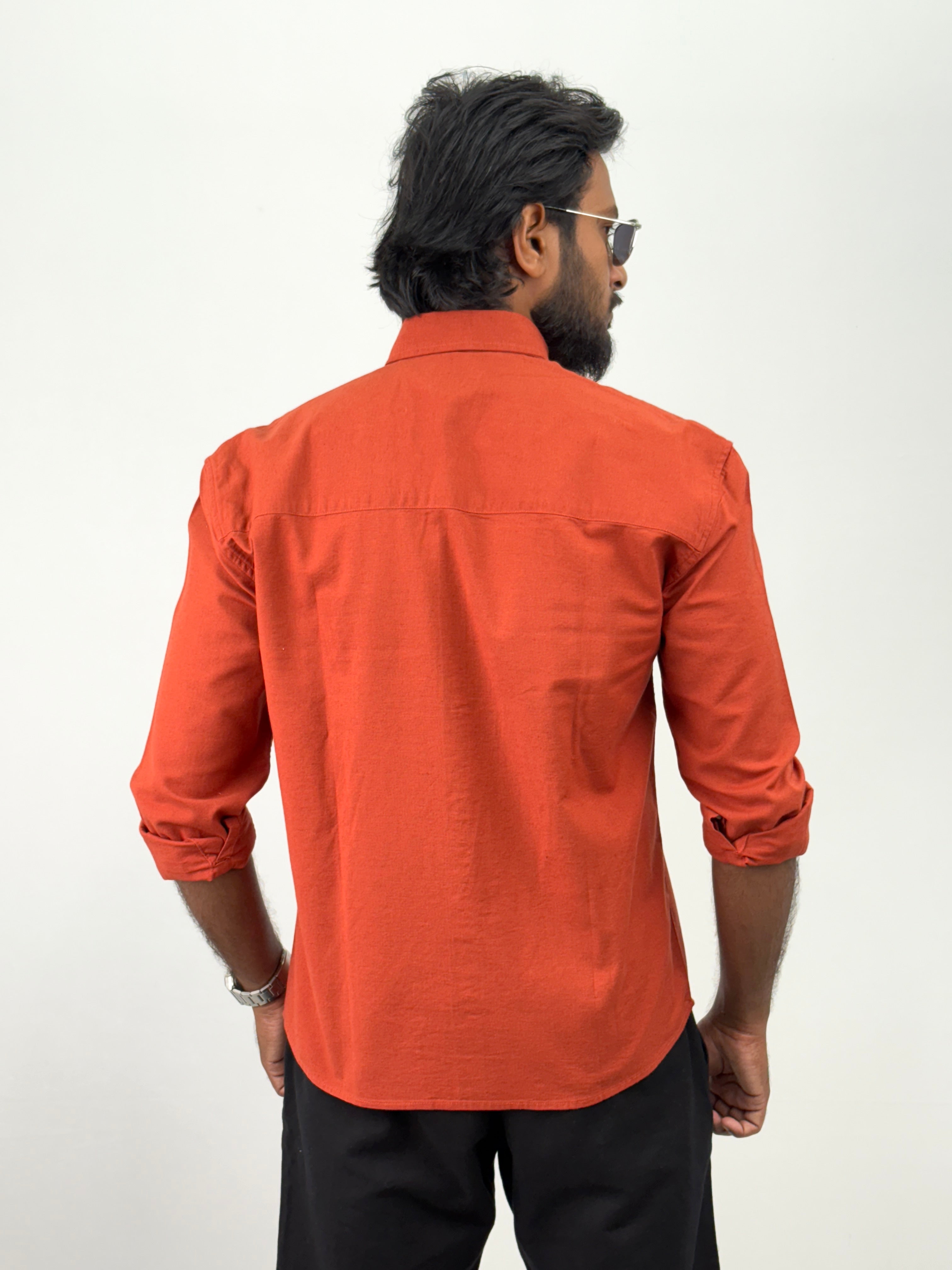 Brick Red Linen Shirts
