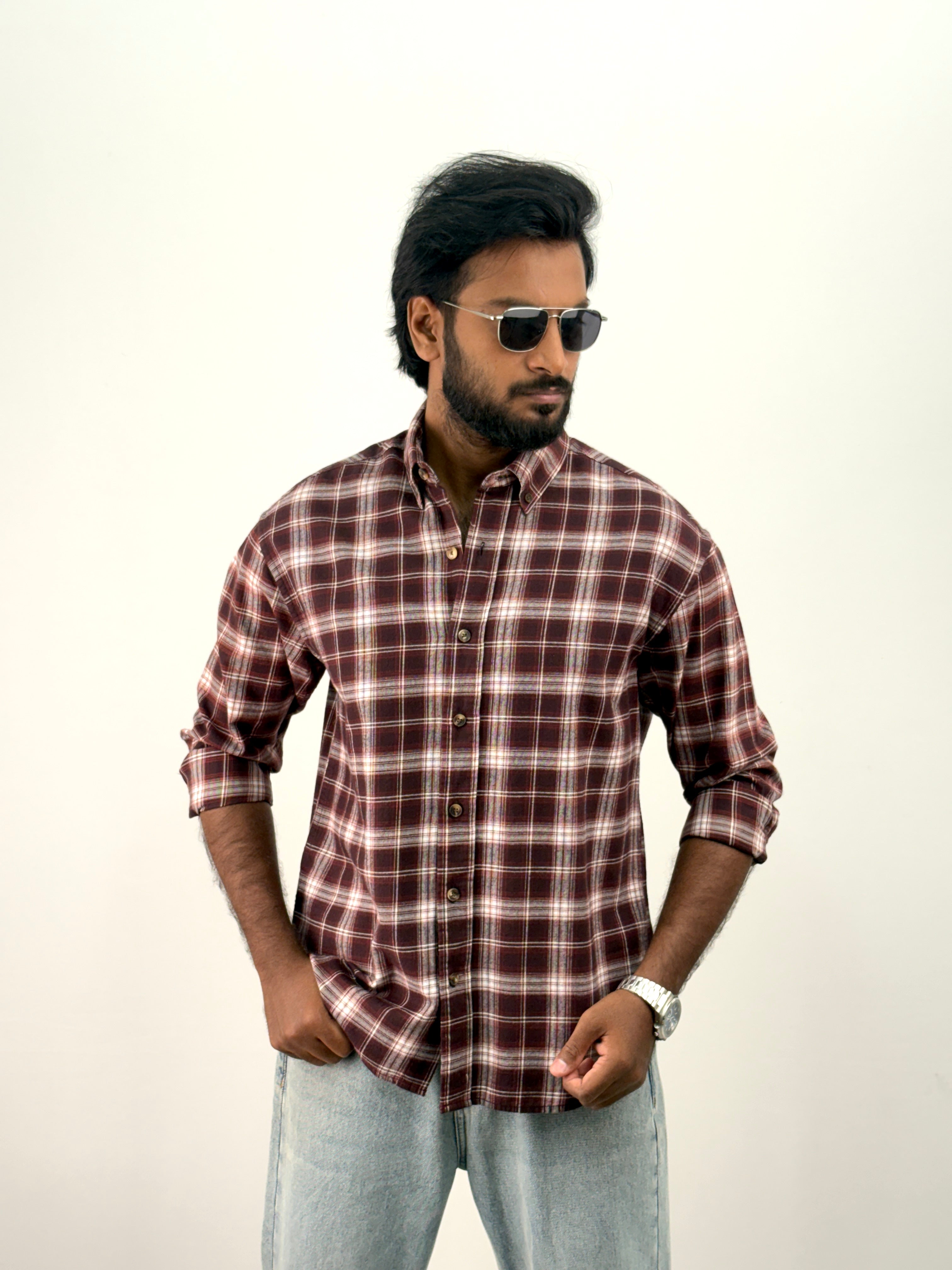 Maroon Flannel Shirt