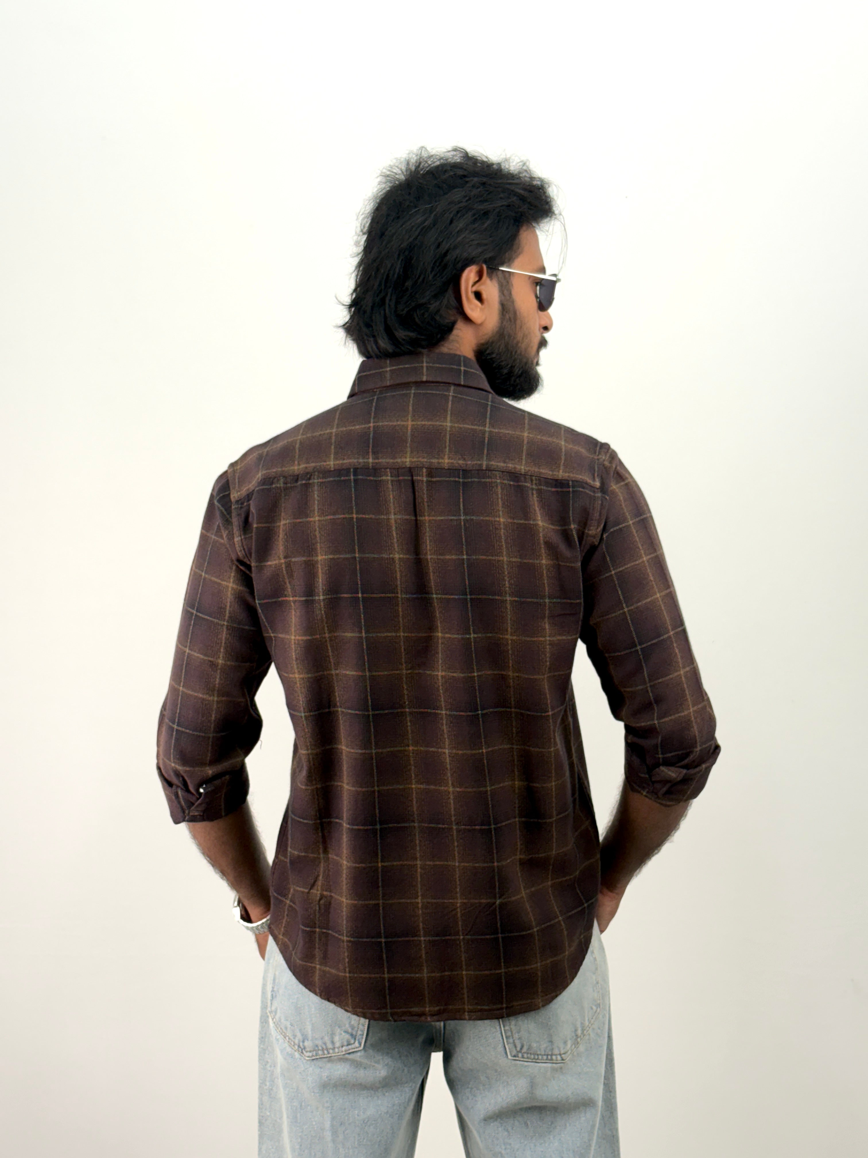 Coffee Flannel Shirt