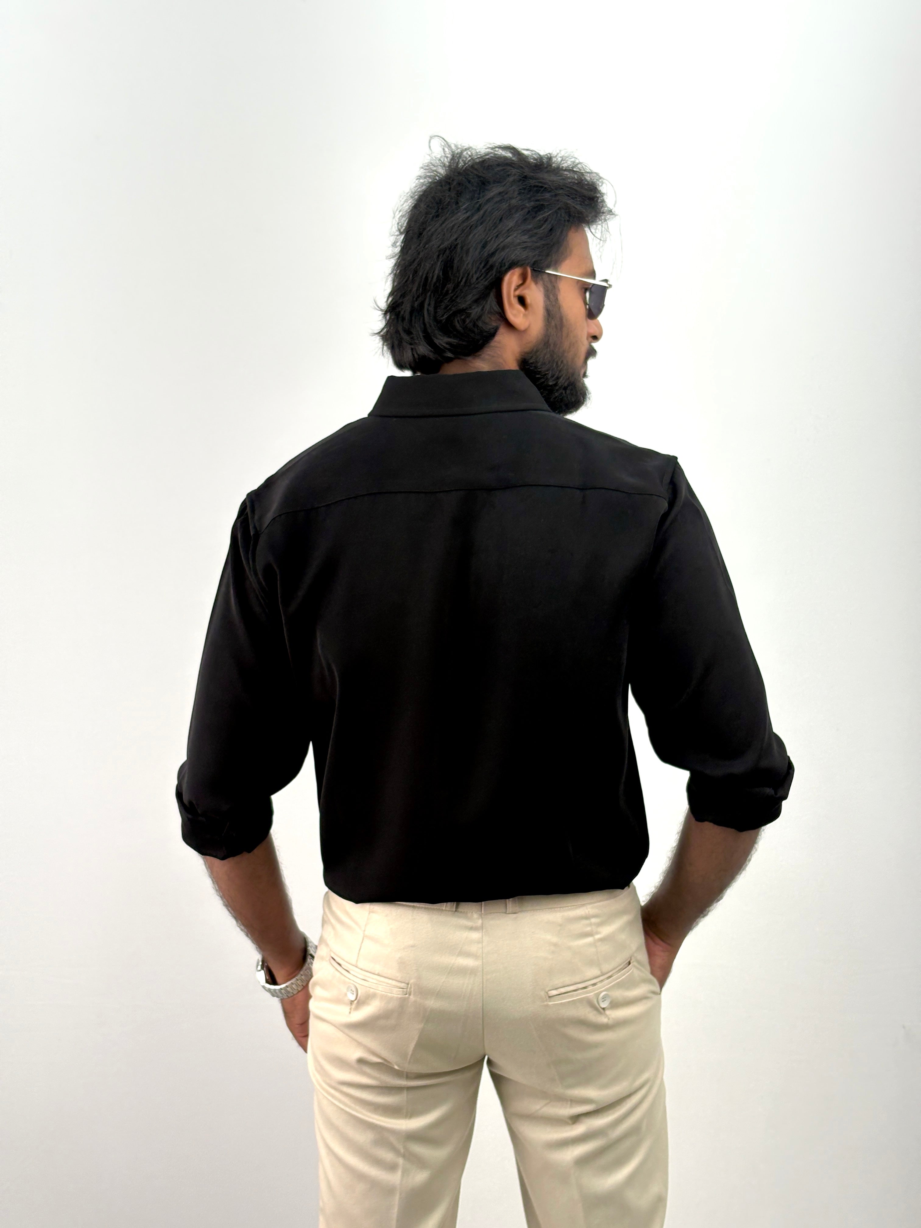 Black Luxury Plain Shirt