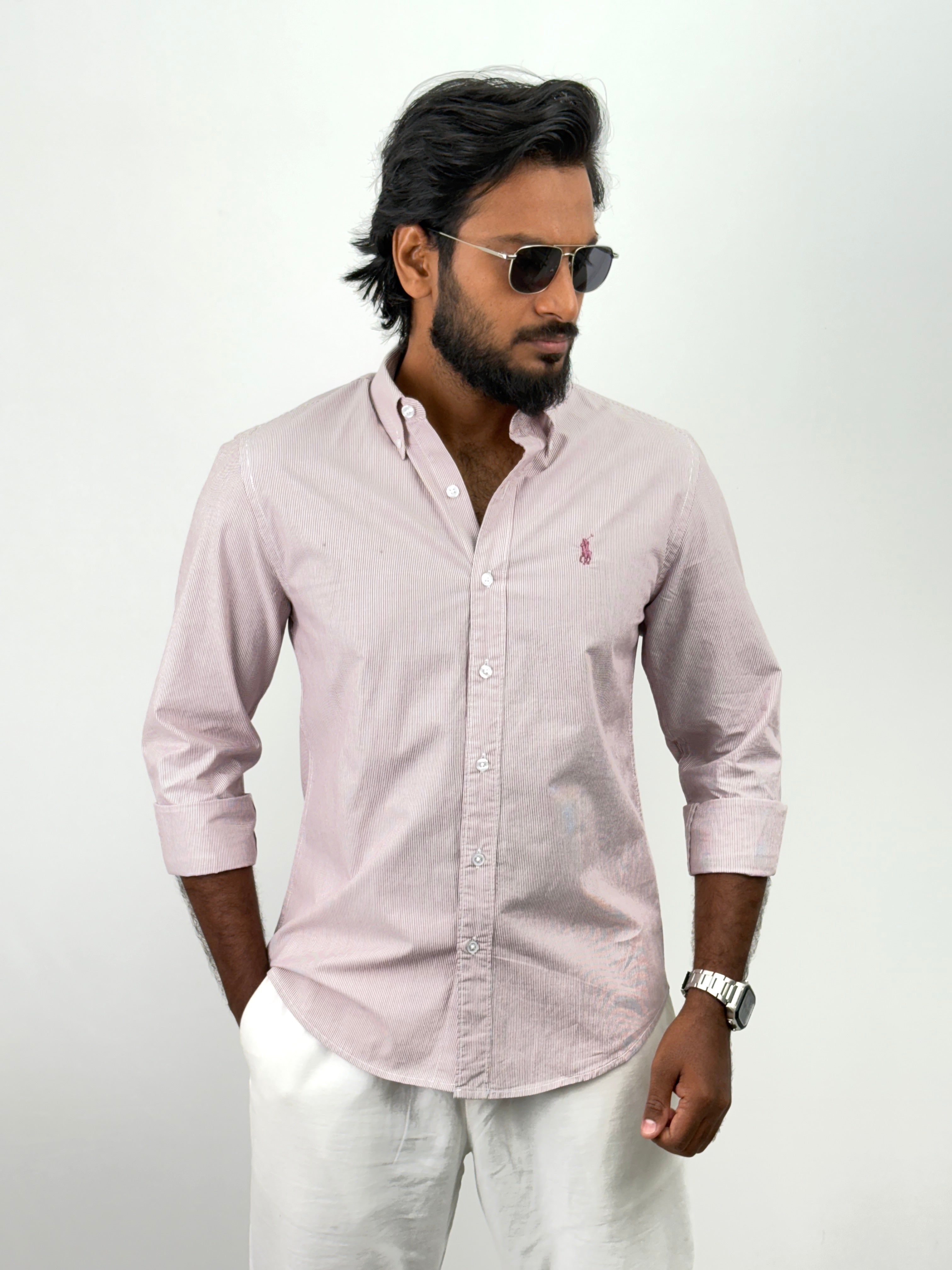 Mauve Stripe Shirts