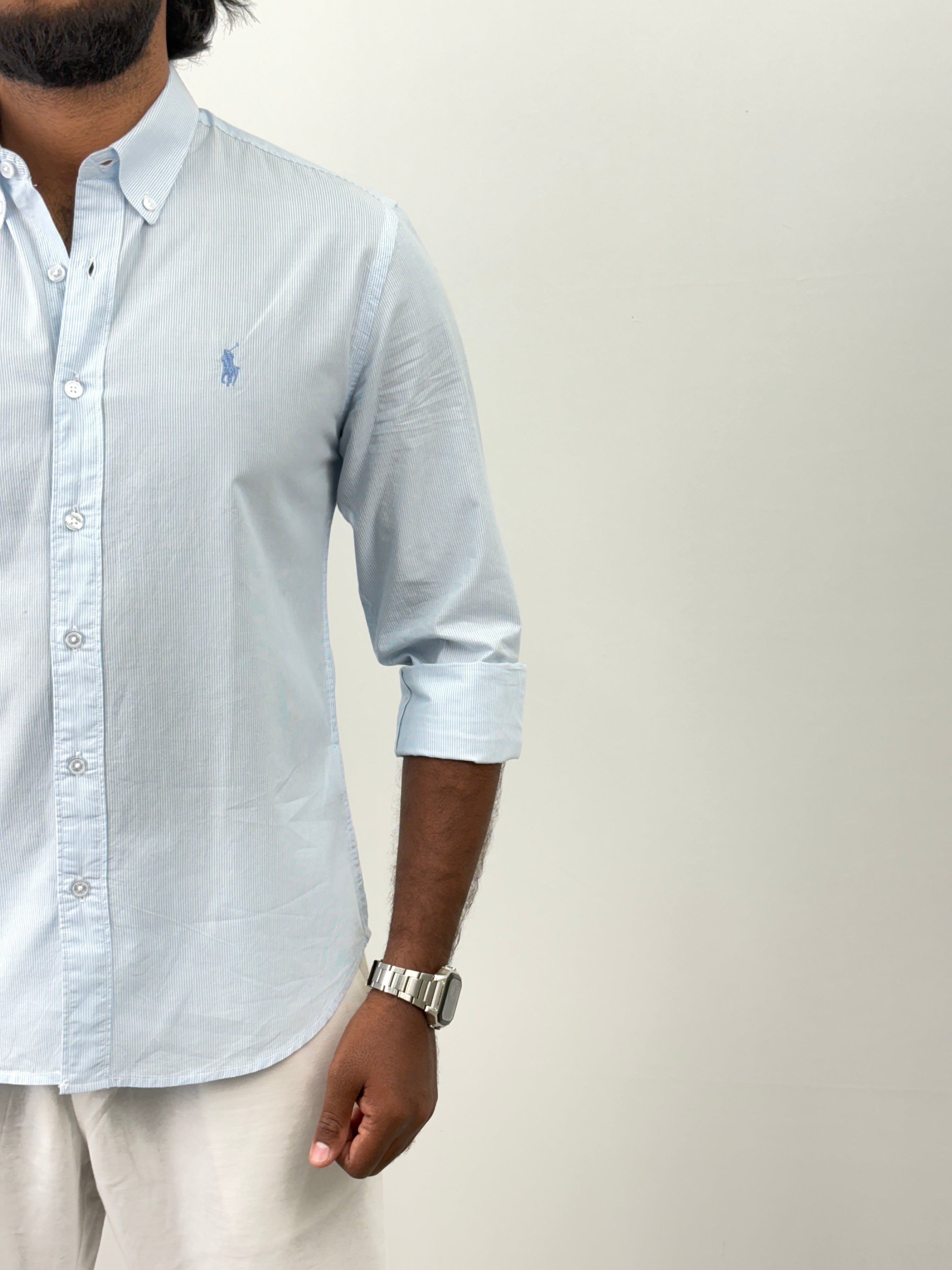Powder Blue Stripe Shirts