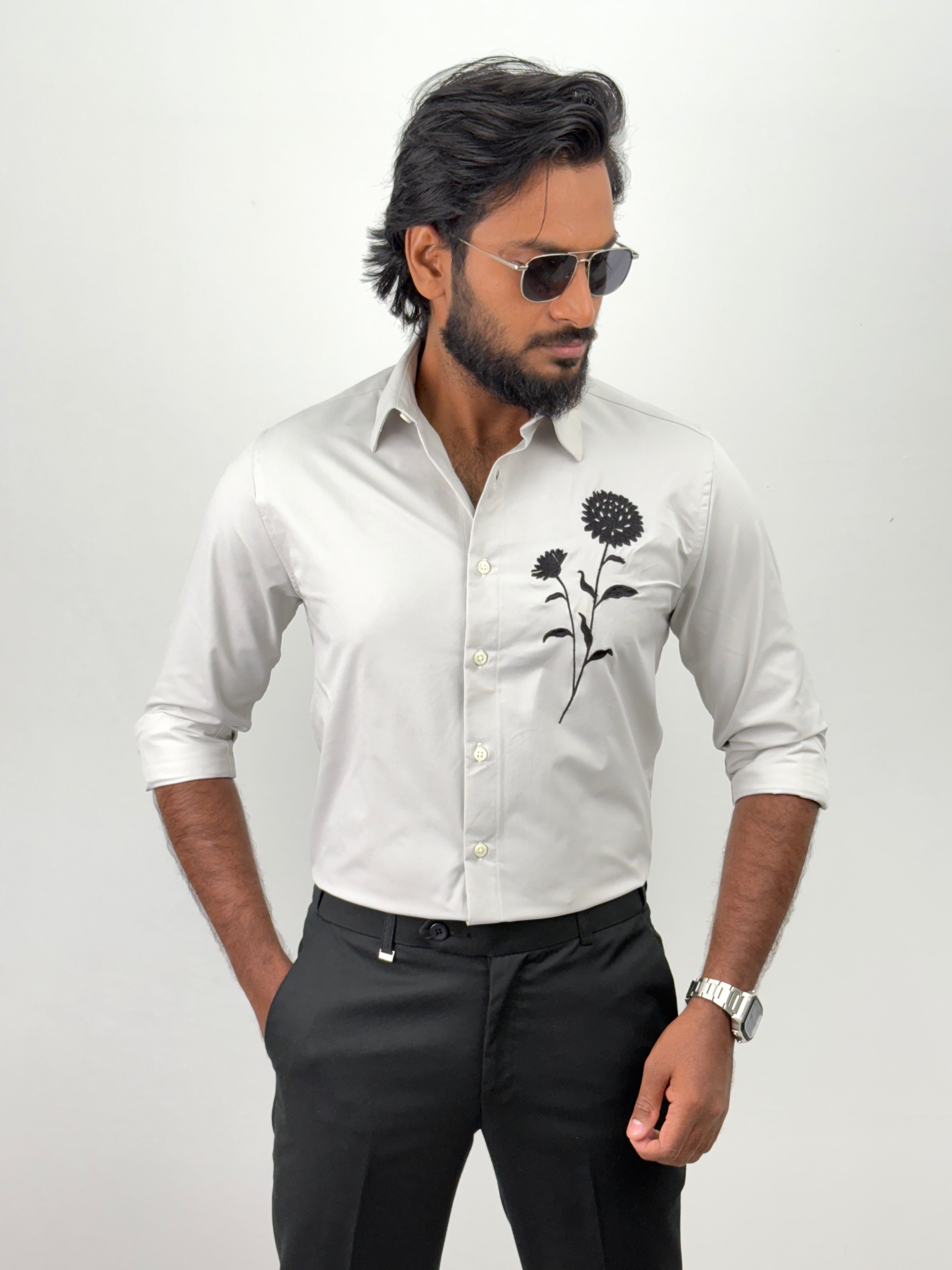 Grey IMP Embroidery Shirt