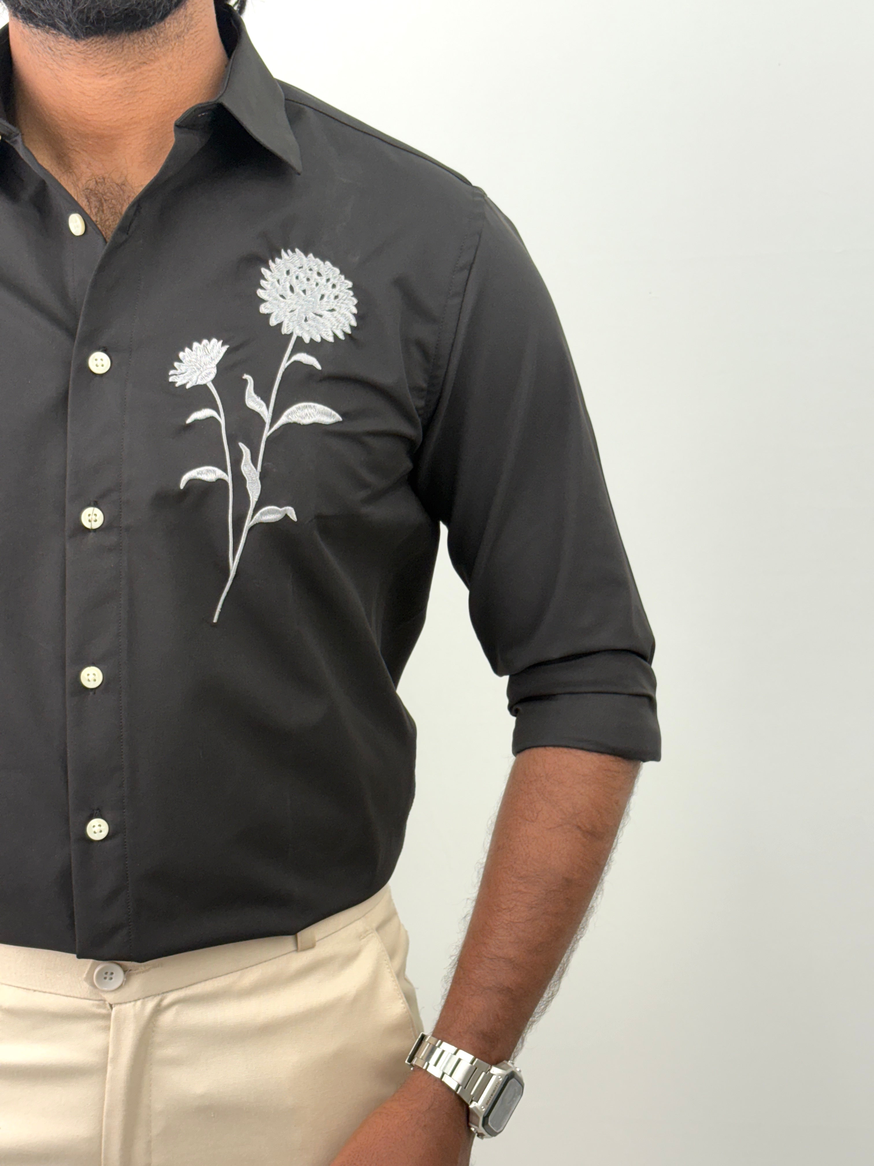 Black IMP Embroidery Shirt