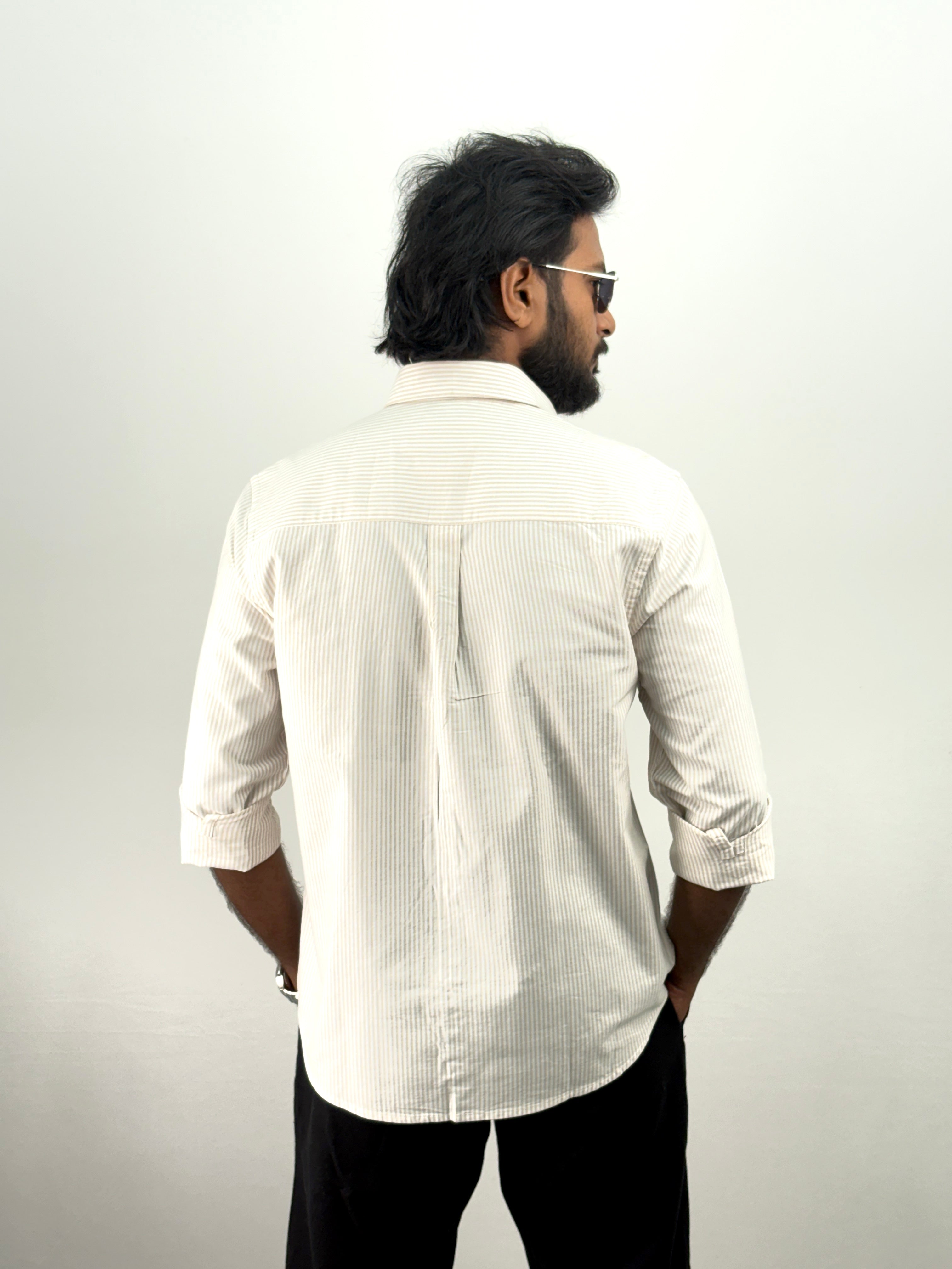 Beige Stripe Shirt