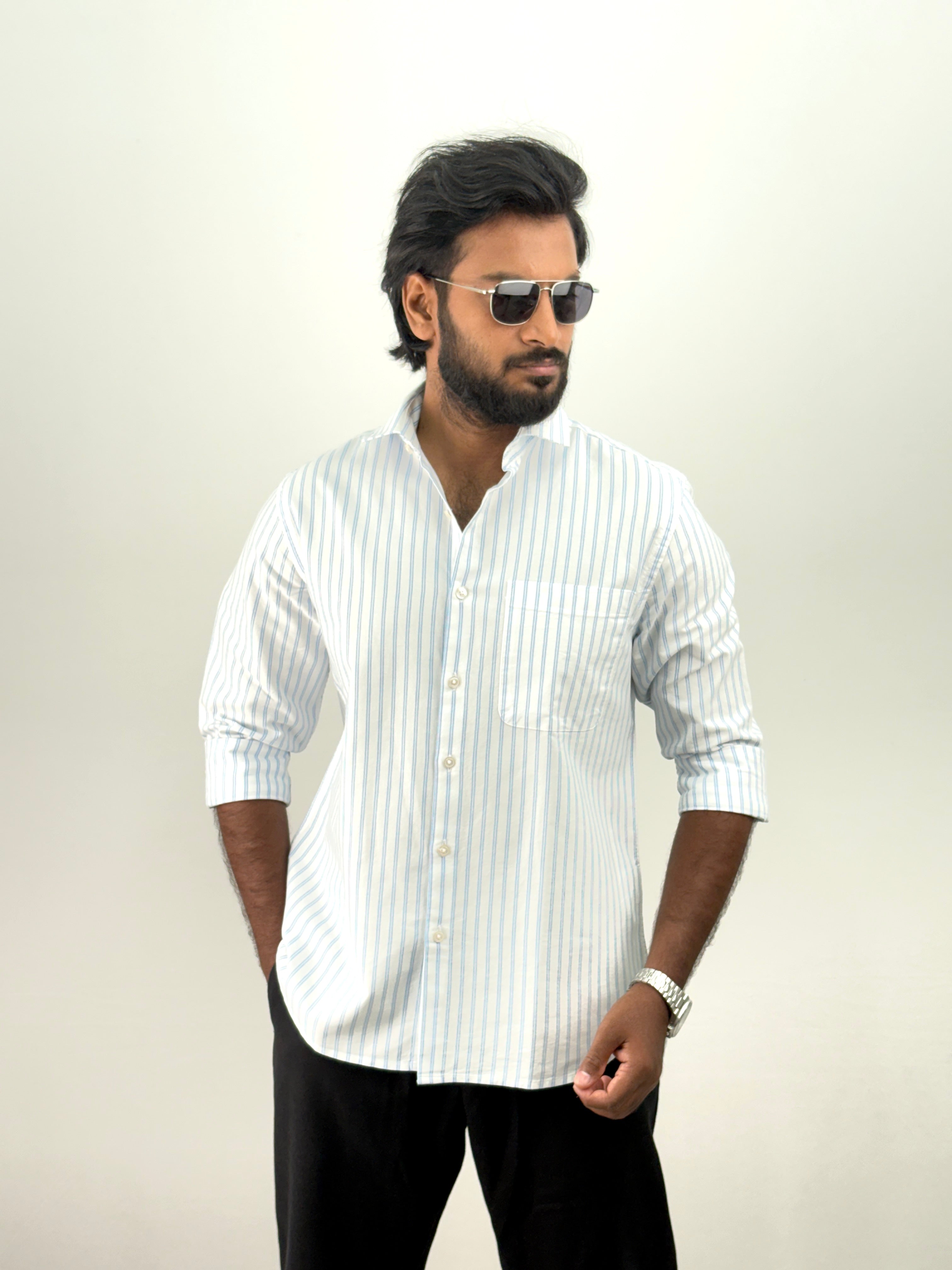 Light Blue Stripe Shirt