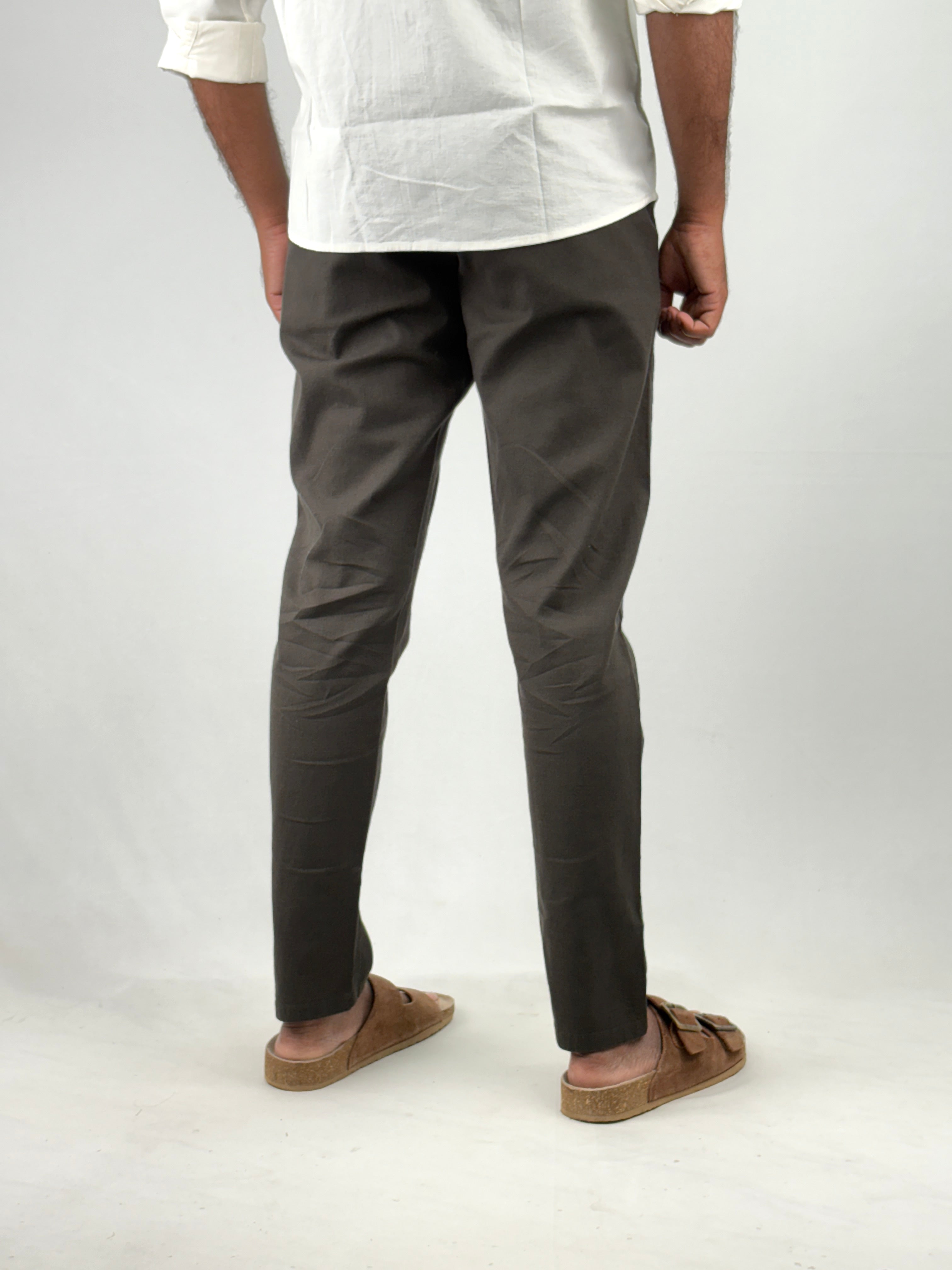 Dark Green Linen Pants
