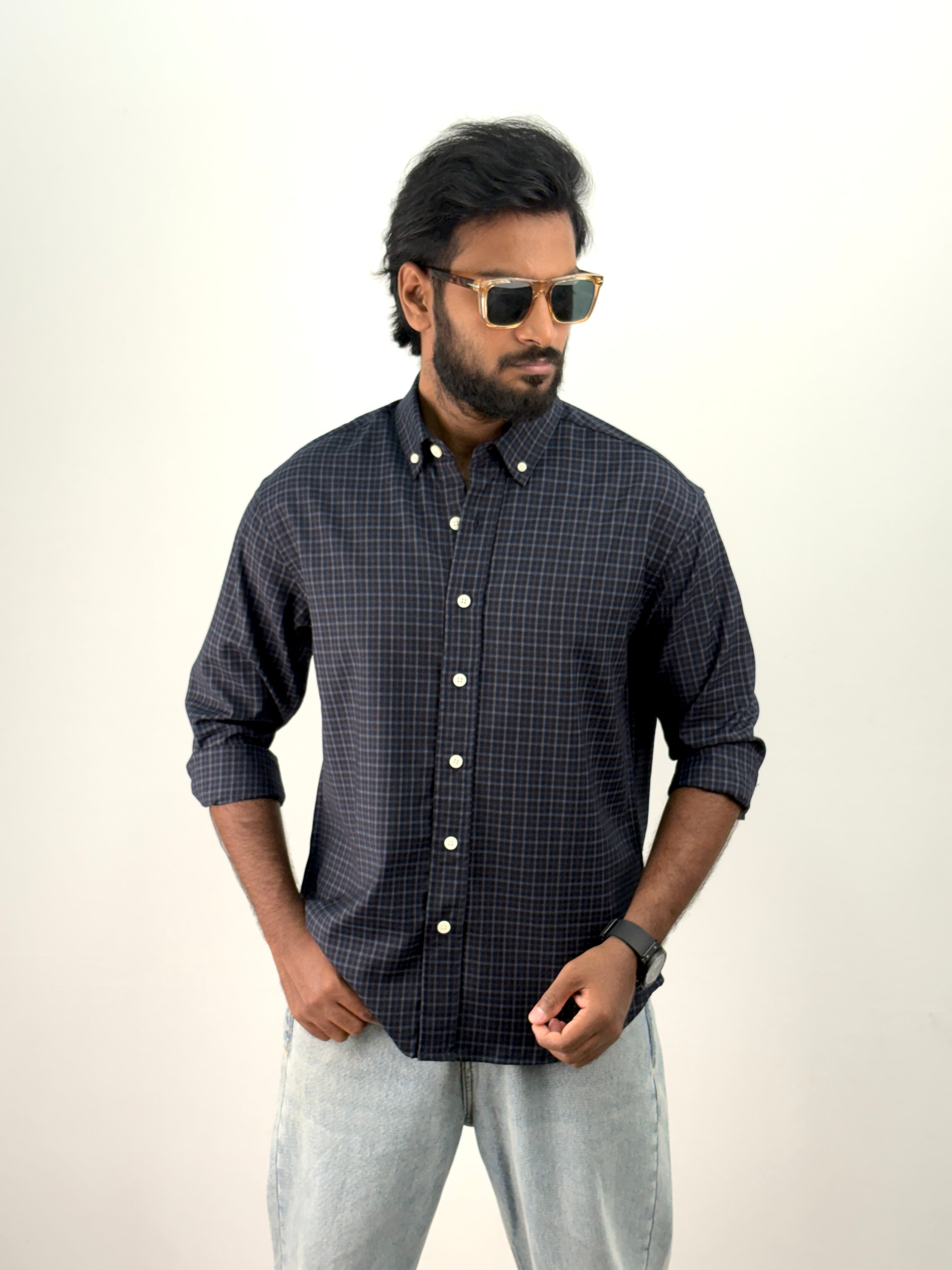 Navy Flannel Shirt