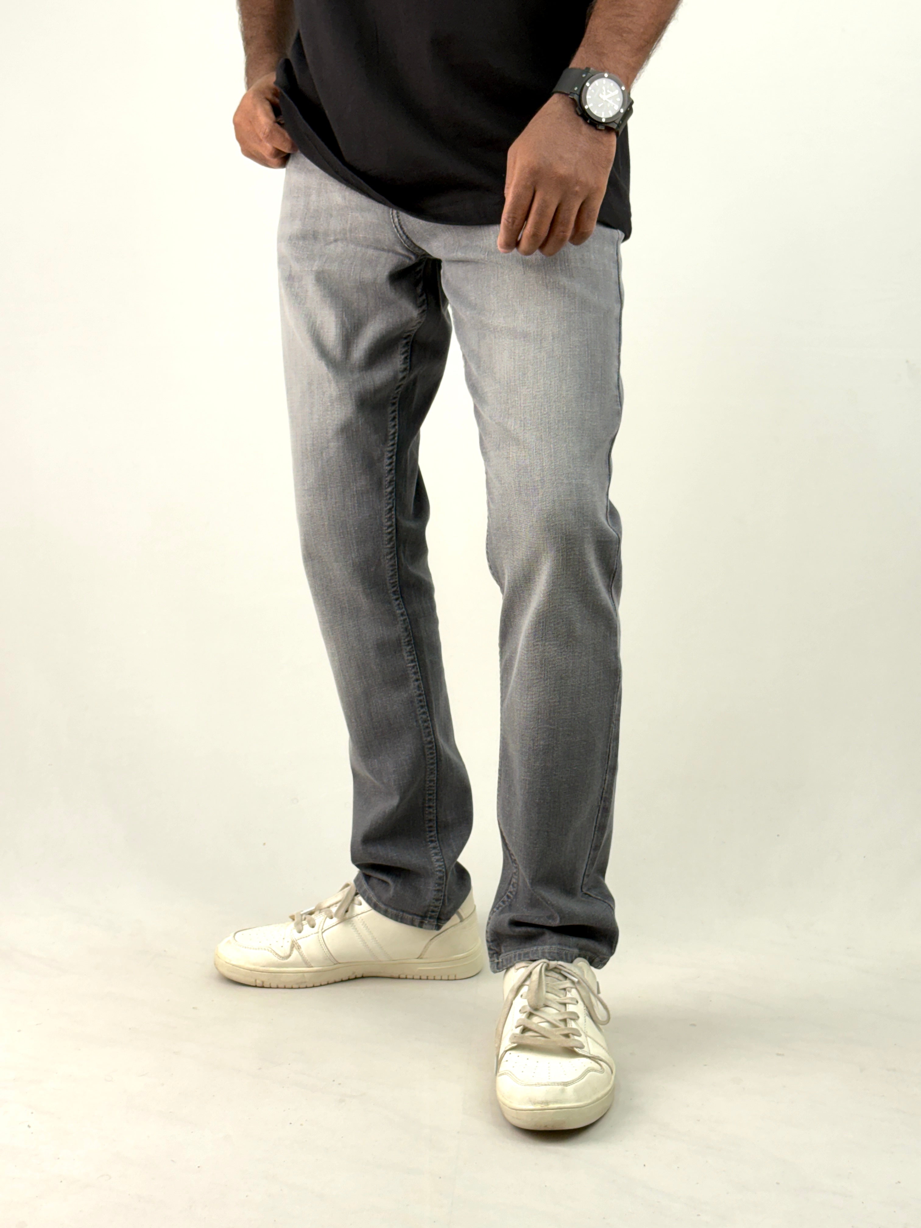 Grey Ankle Fit Jean