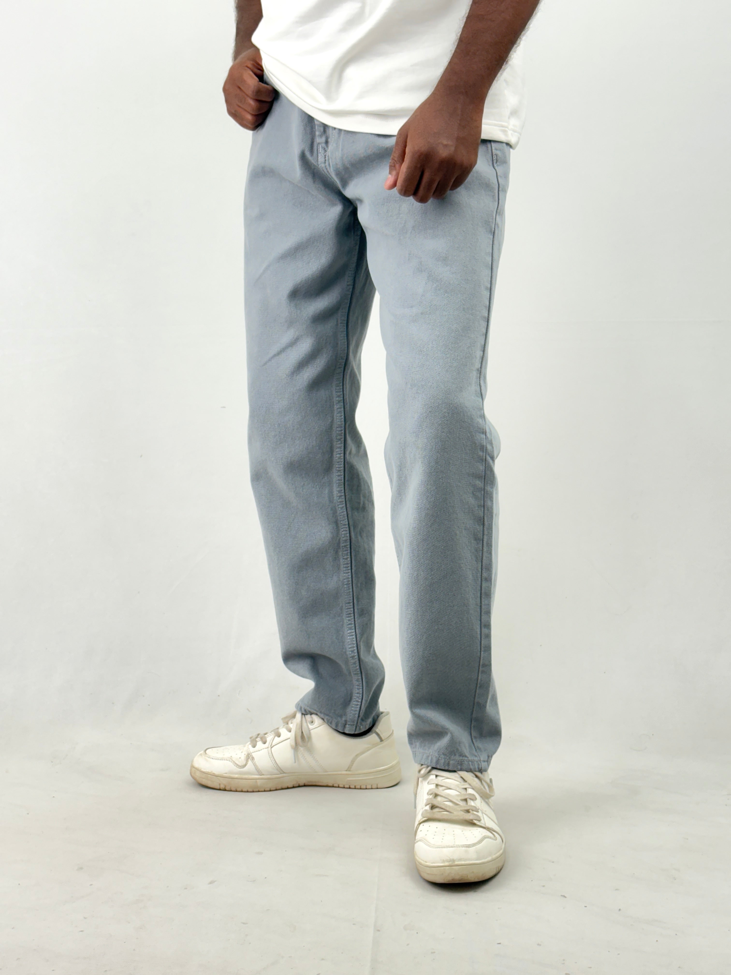 Grey Semi Baggy Jeans