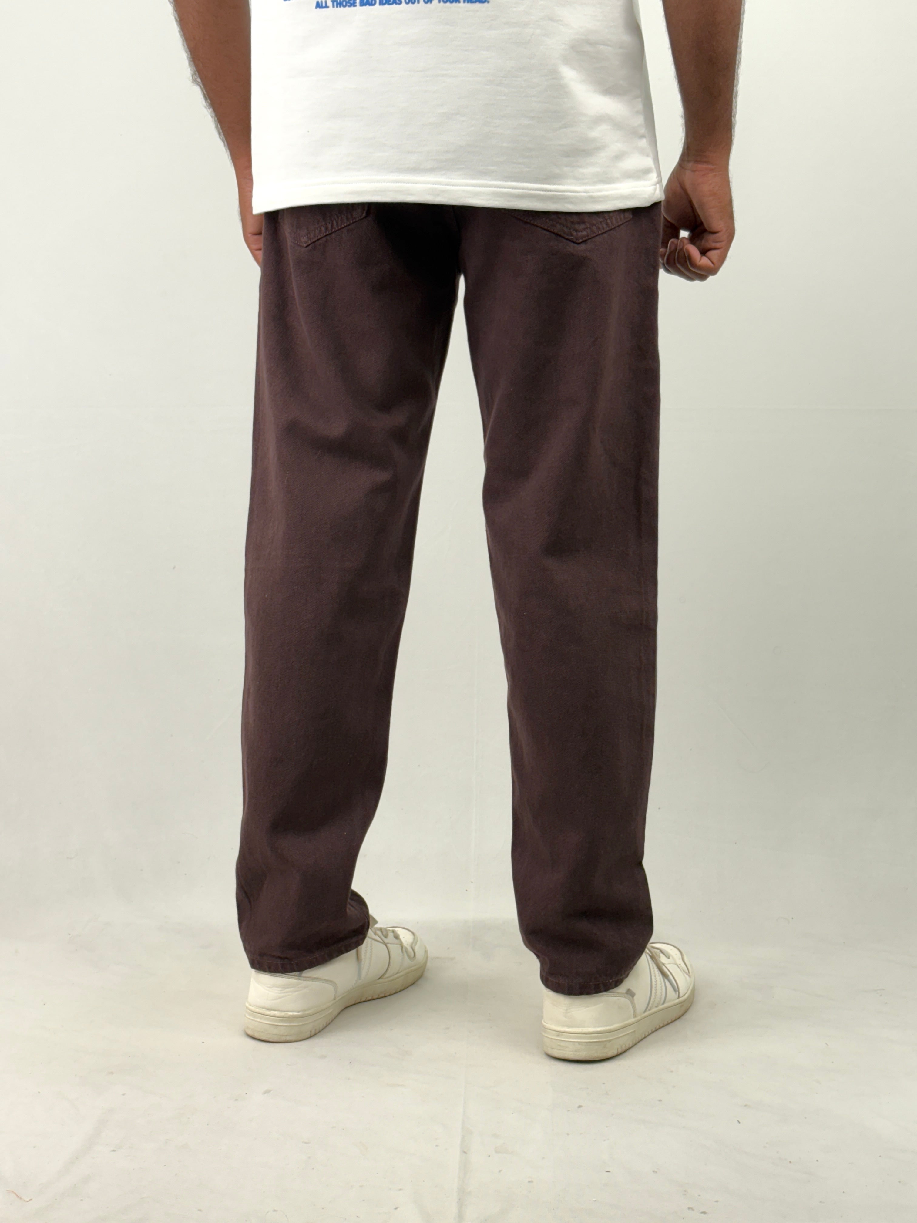 Brown Semi Baggy Jeans