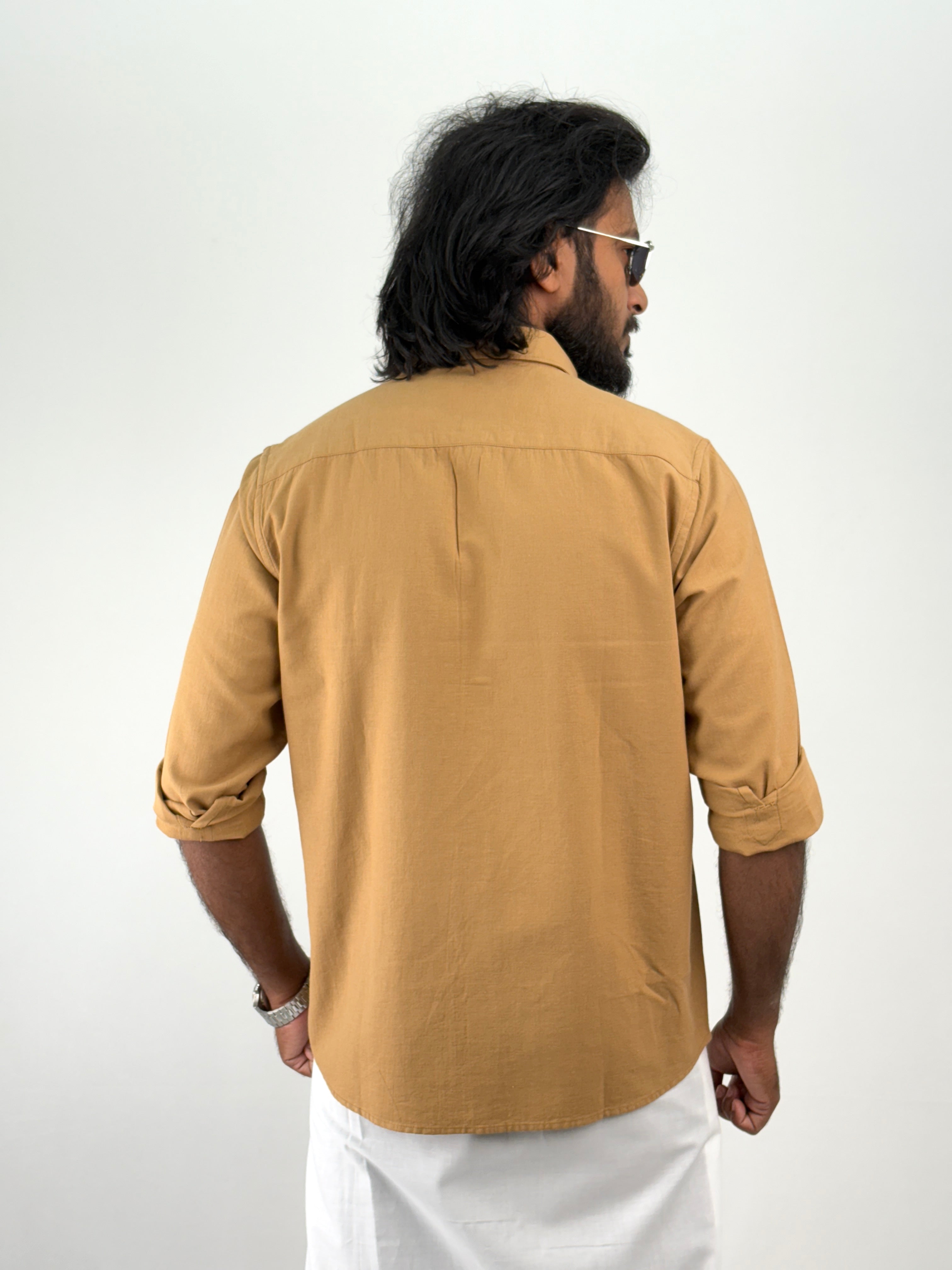 Caramel Linen Shirt 1