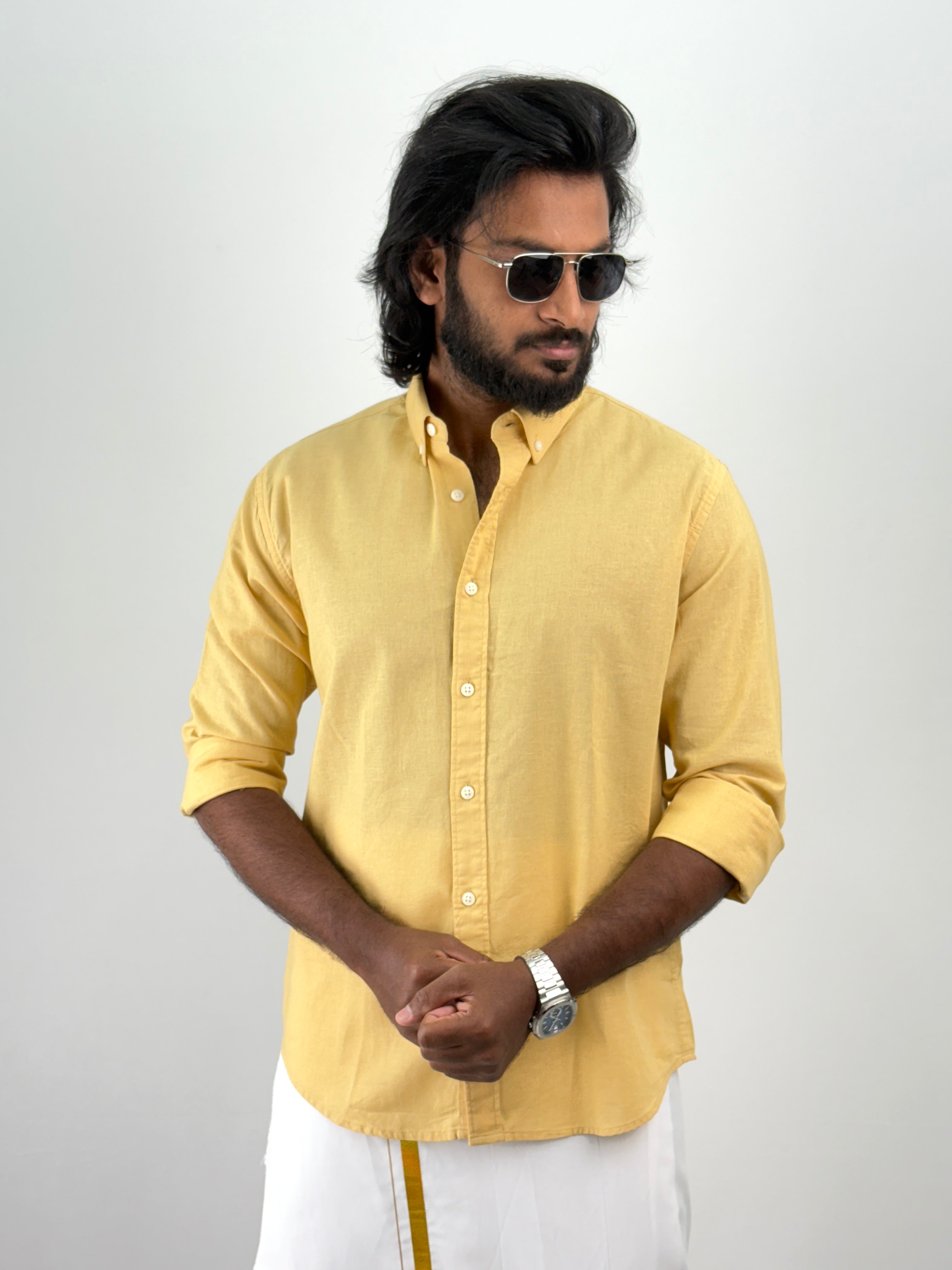 Yellow Linen Shirt 1