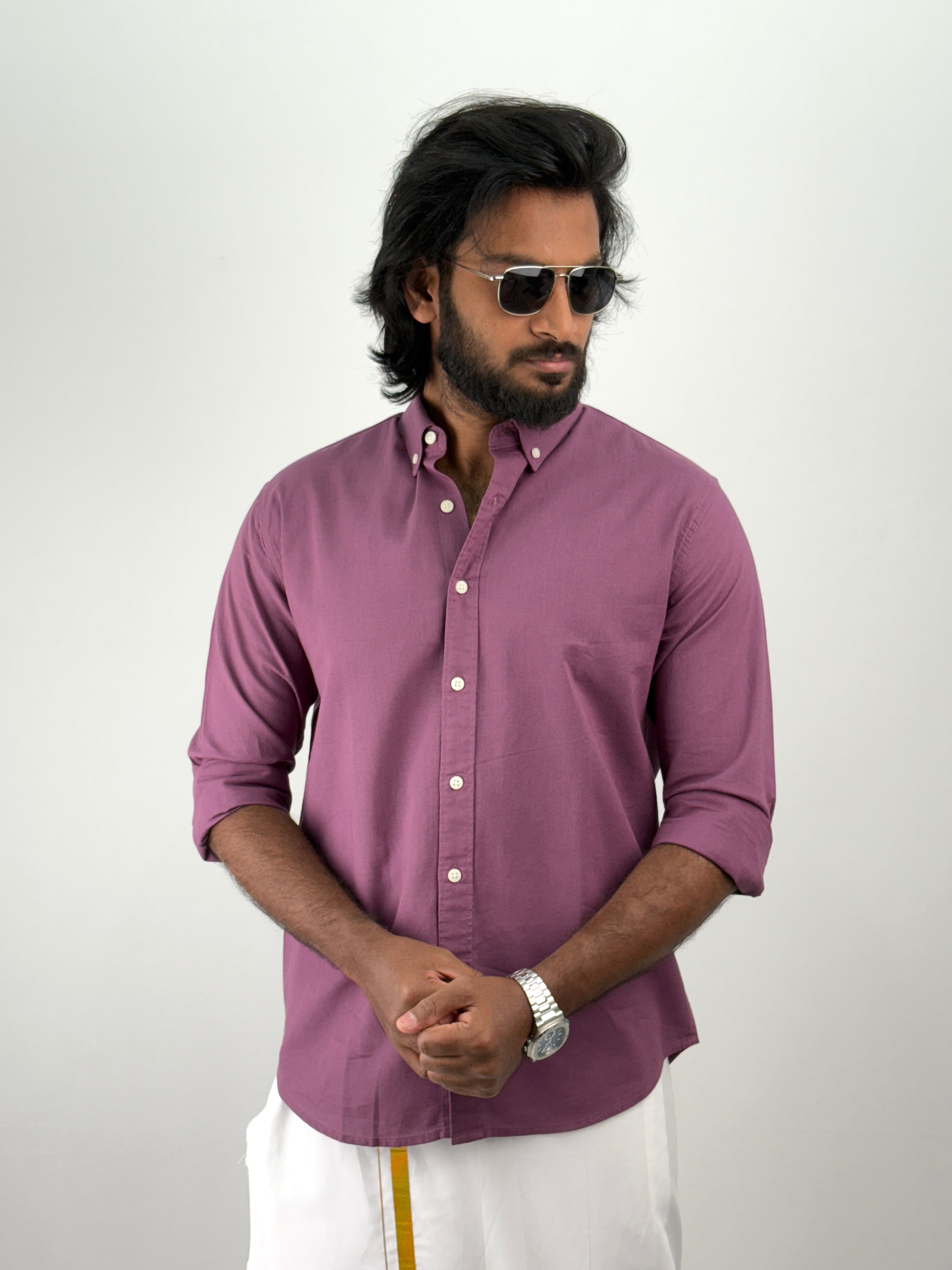 Light Purple Linen Shirt 1