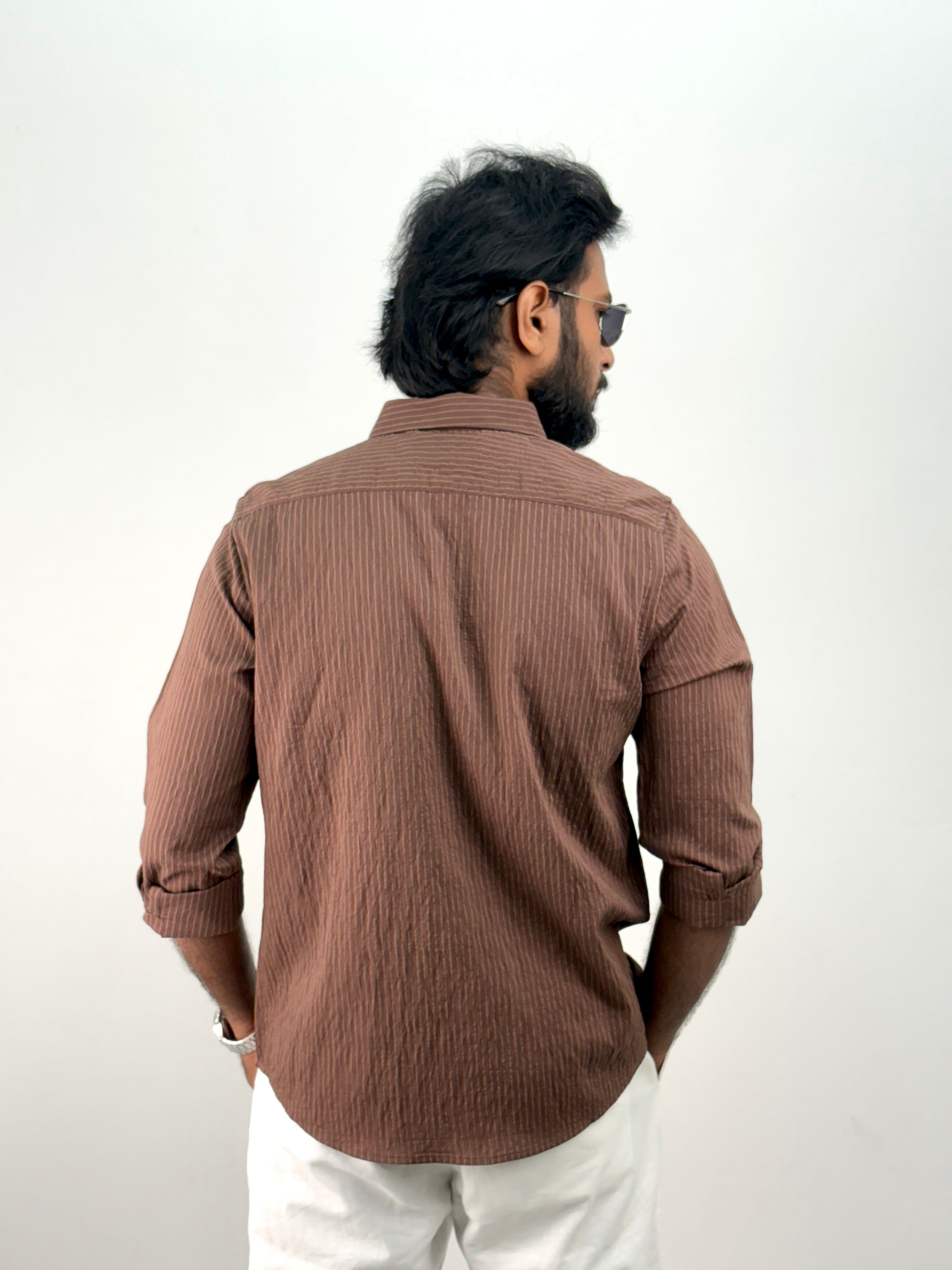 Brown IMP Stripe Shirt