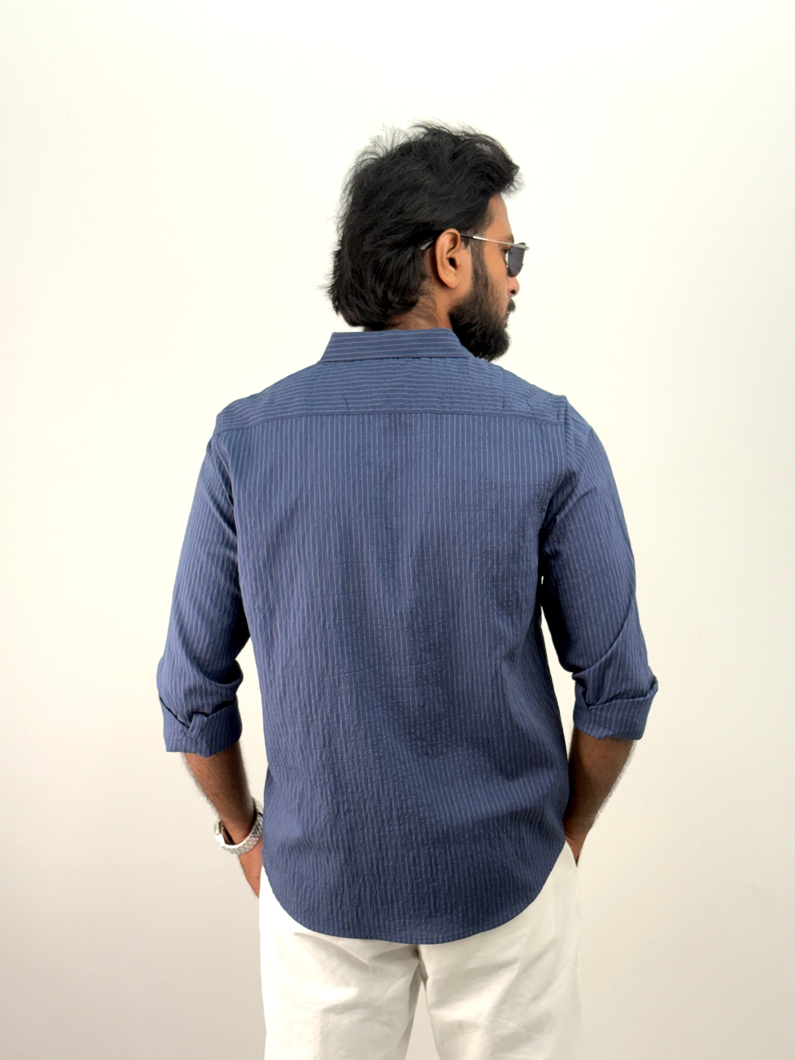 Navy IMP Stripe Shirt