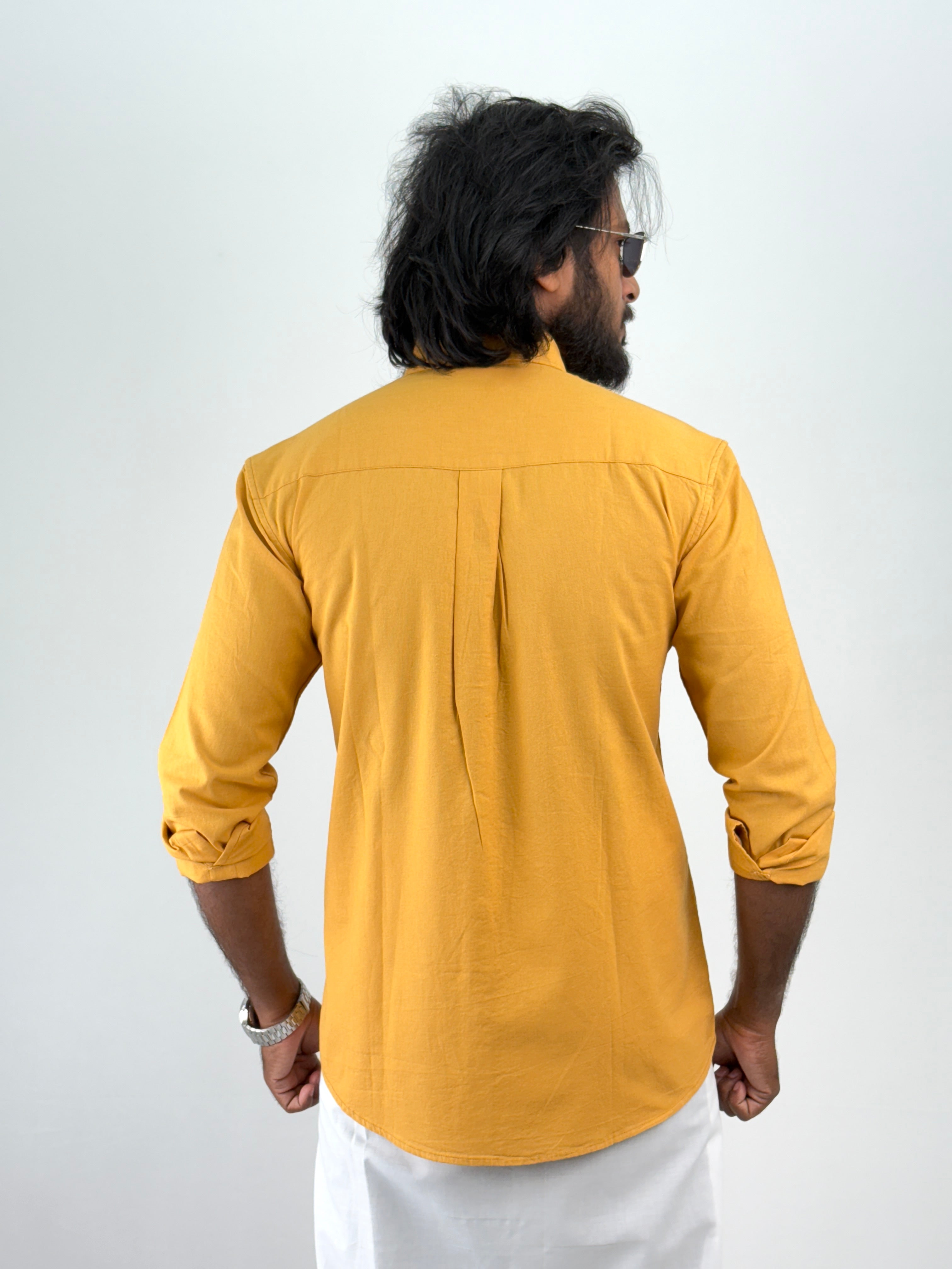 Mustard Linen Shirt 1