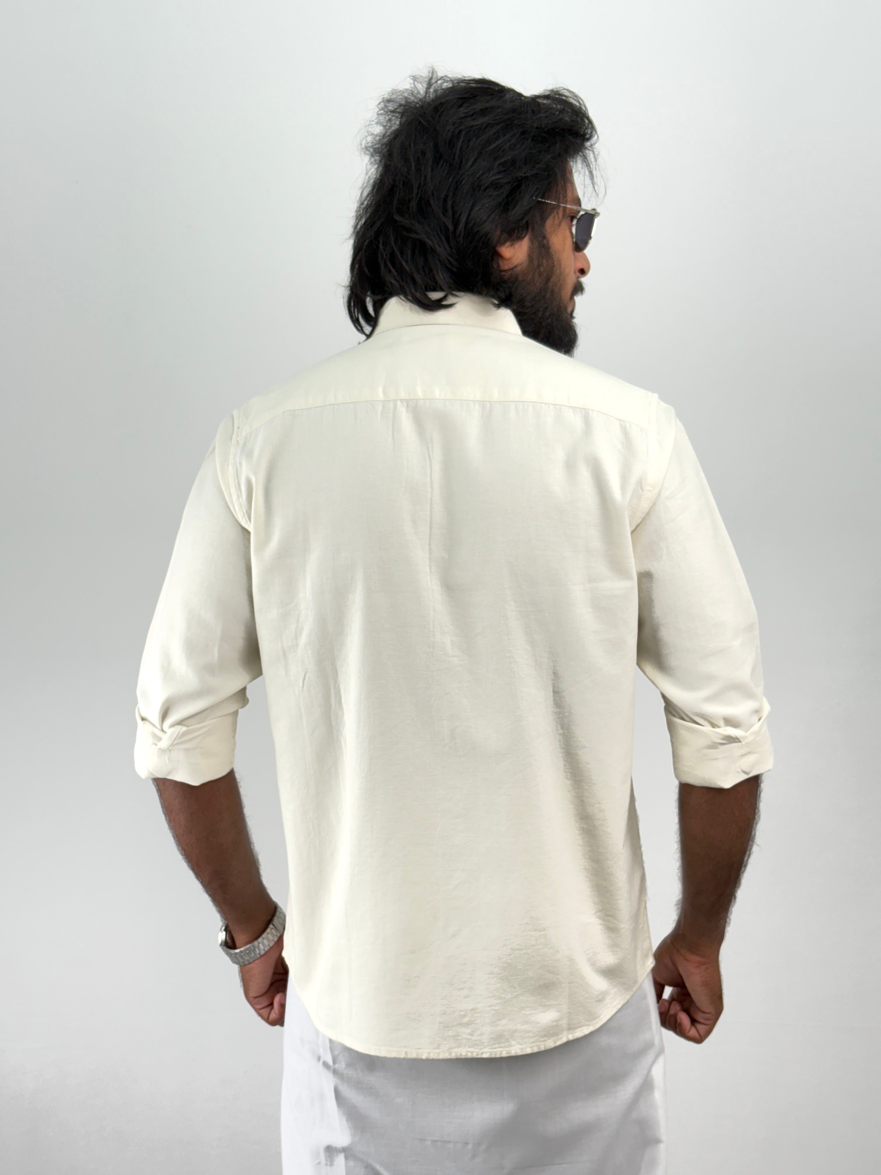 Cream Linen Shirt 1