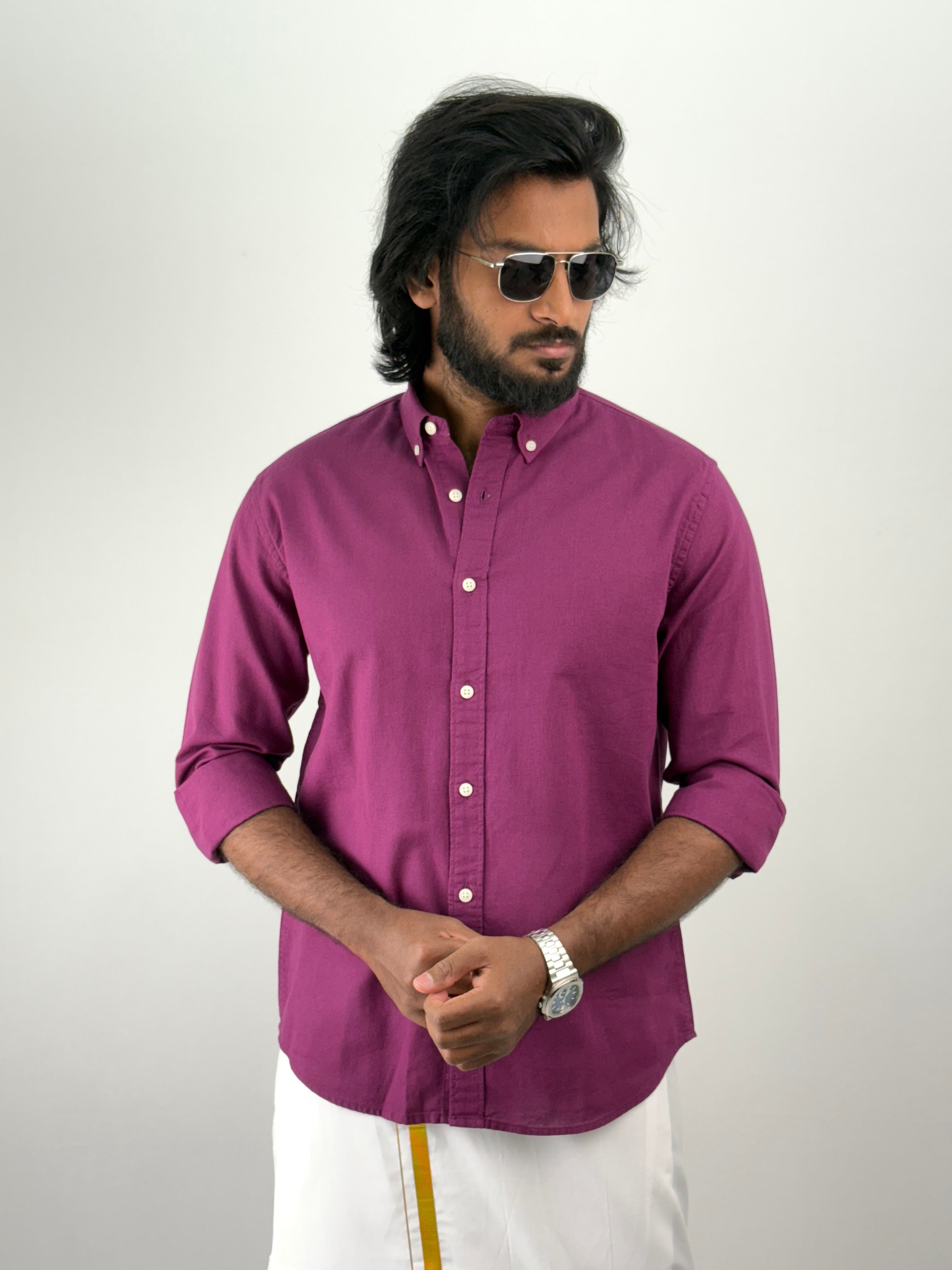 Purple Linen Shirt 1