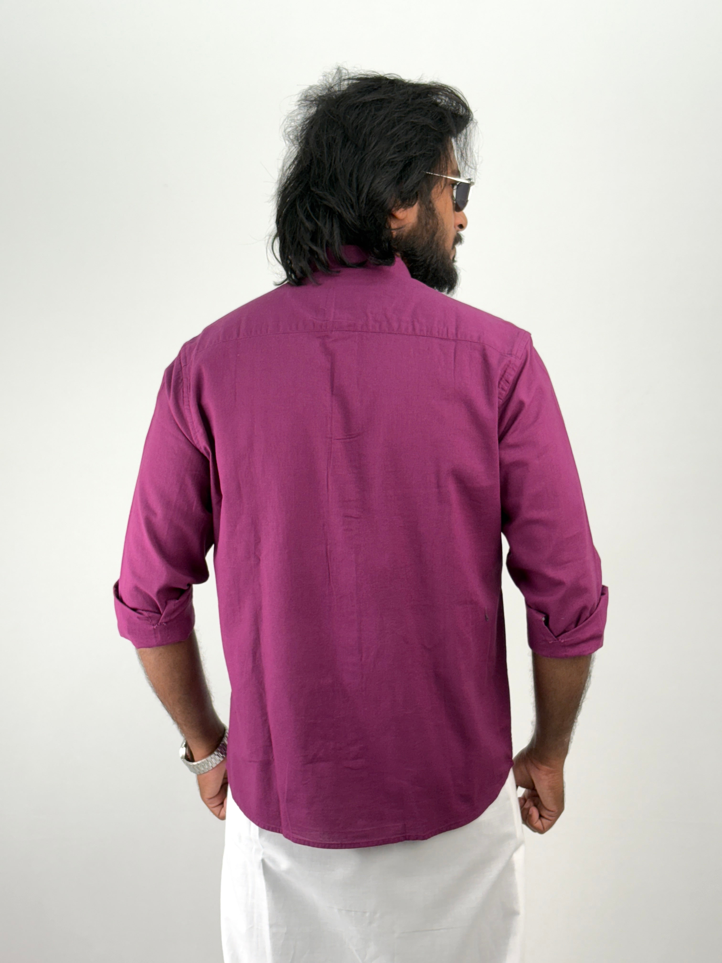 Purple Linen Shirt 1