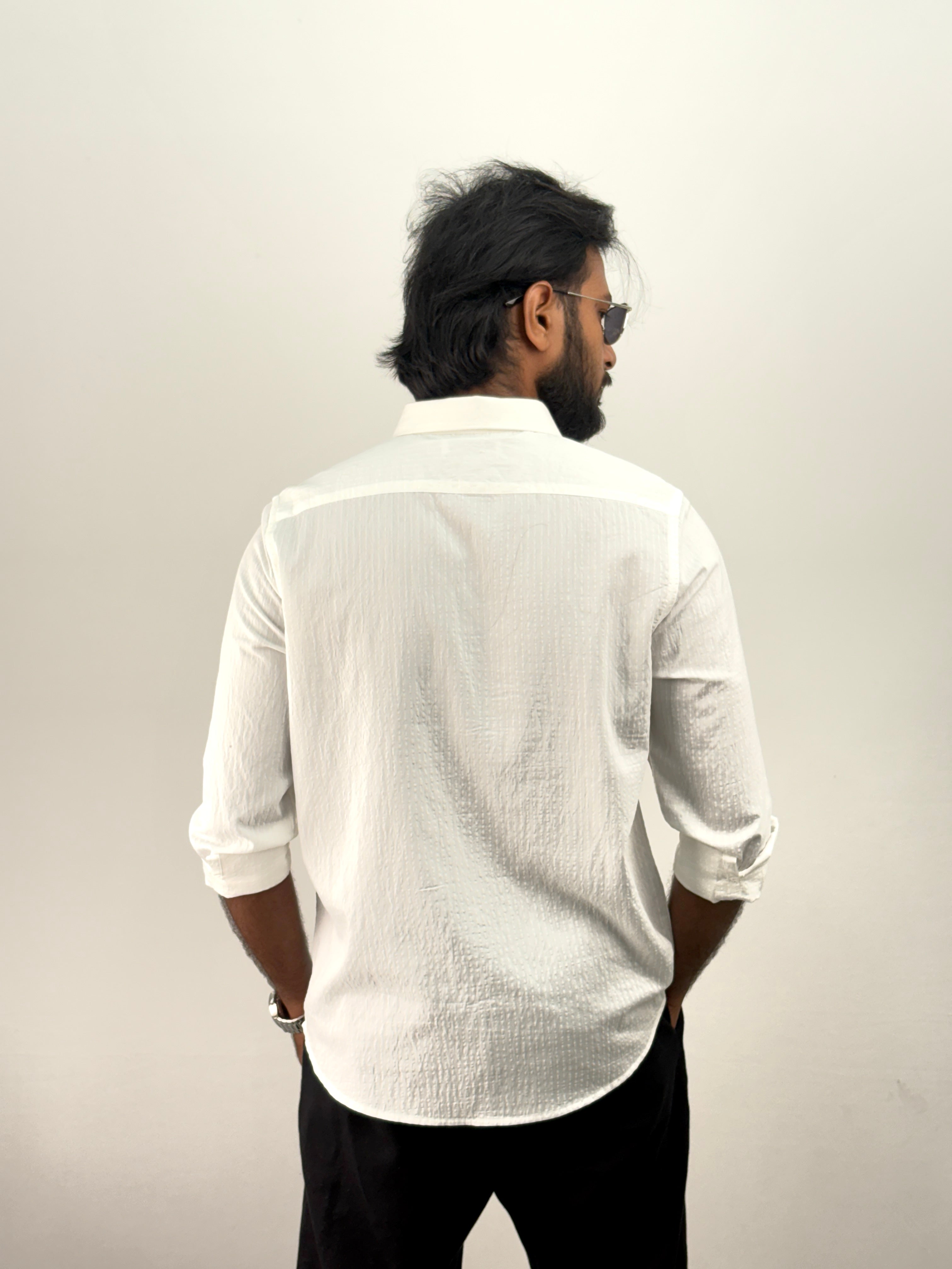 White IMP Stripe Shirt