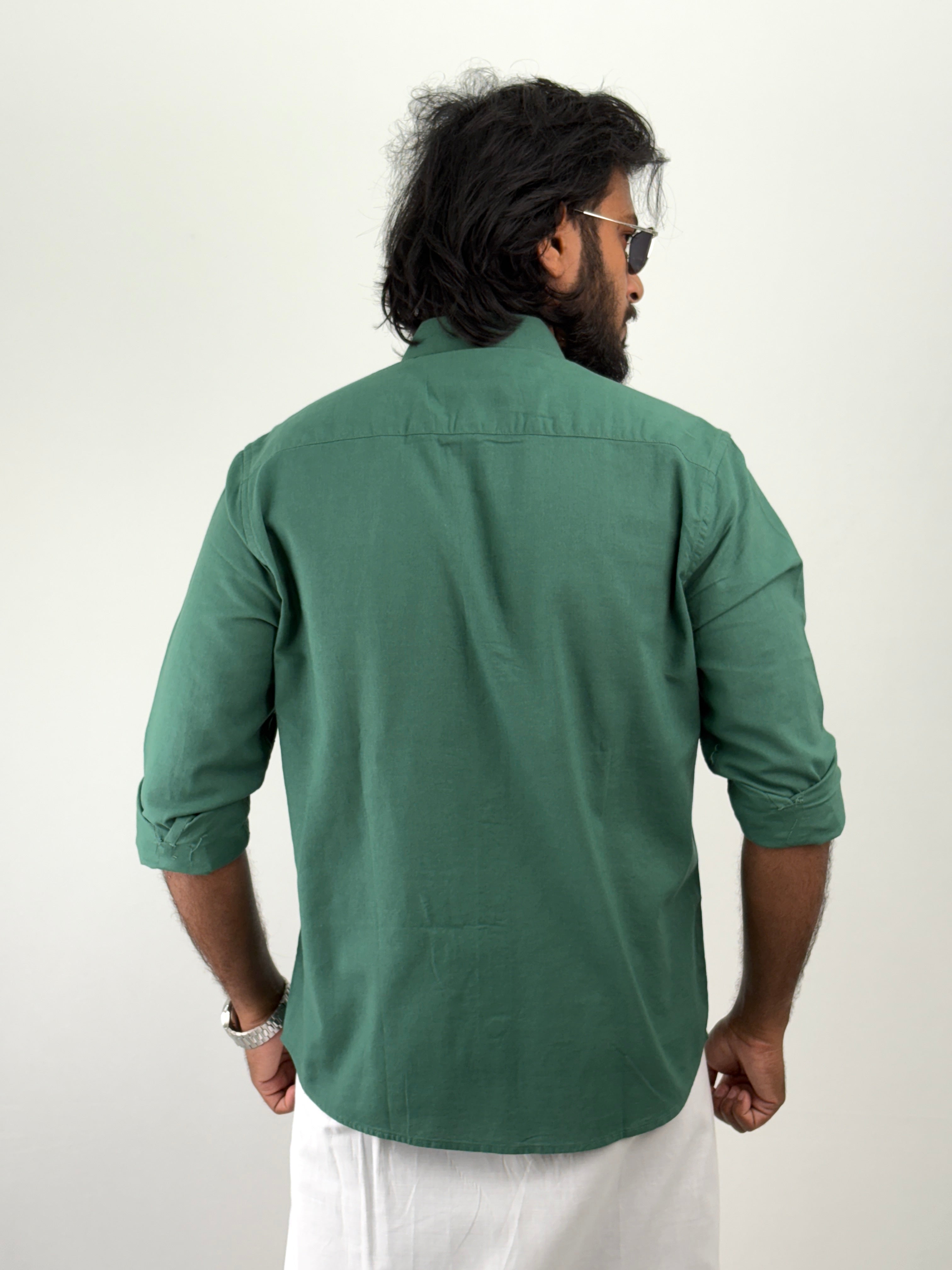 Green Linen Shirt 1