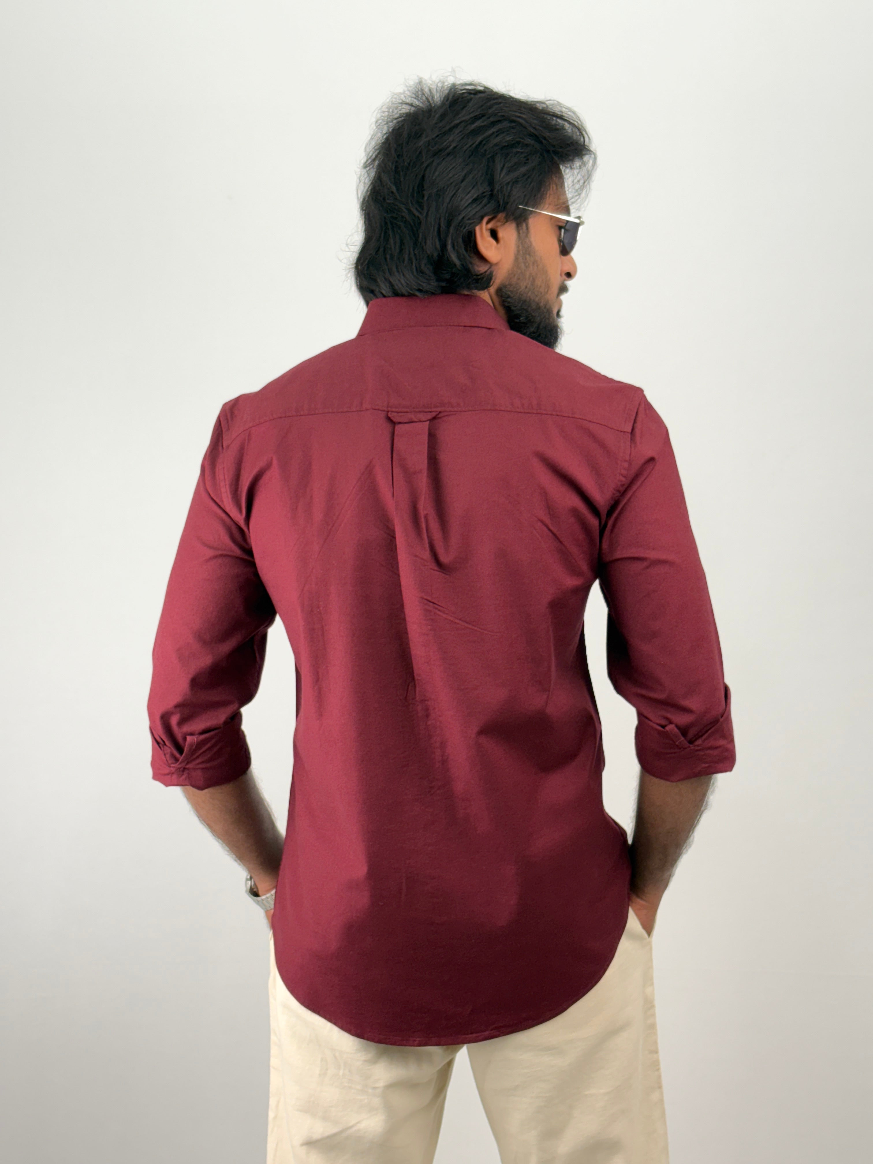 Maroon Plain Shirt