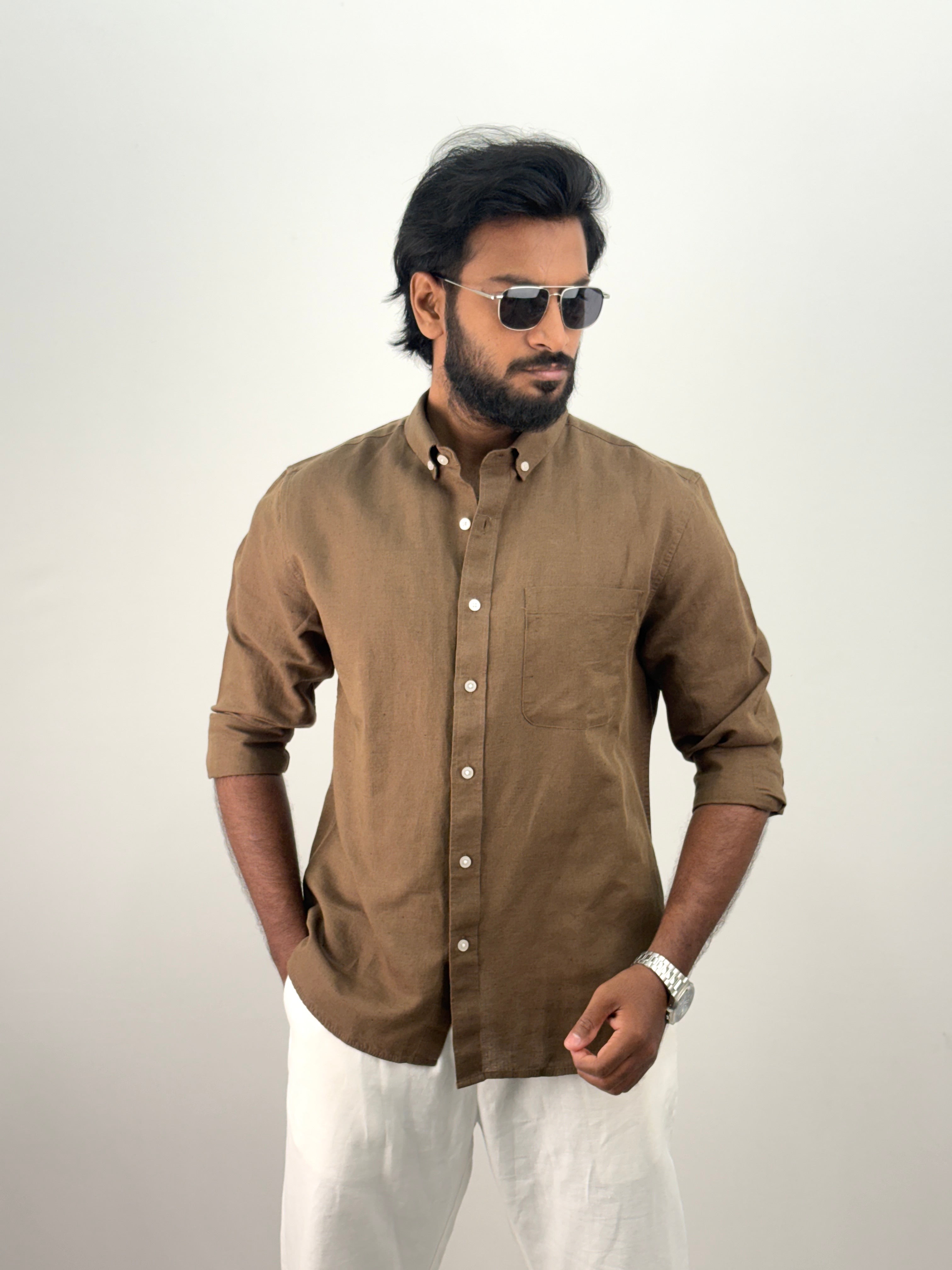 Brown Linen Shirt