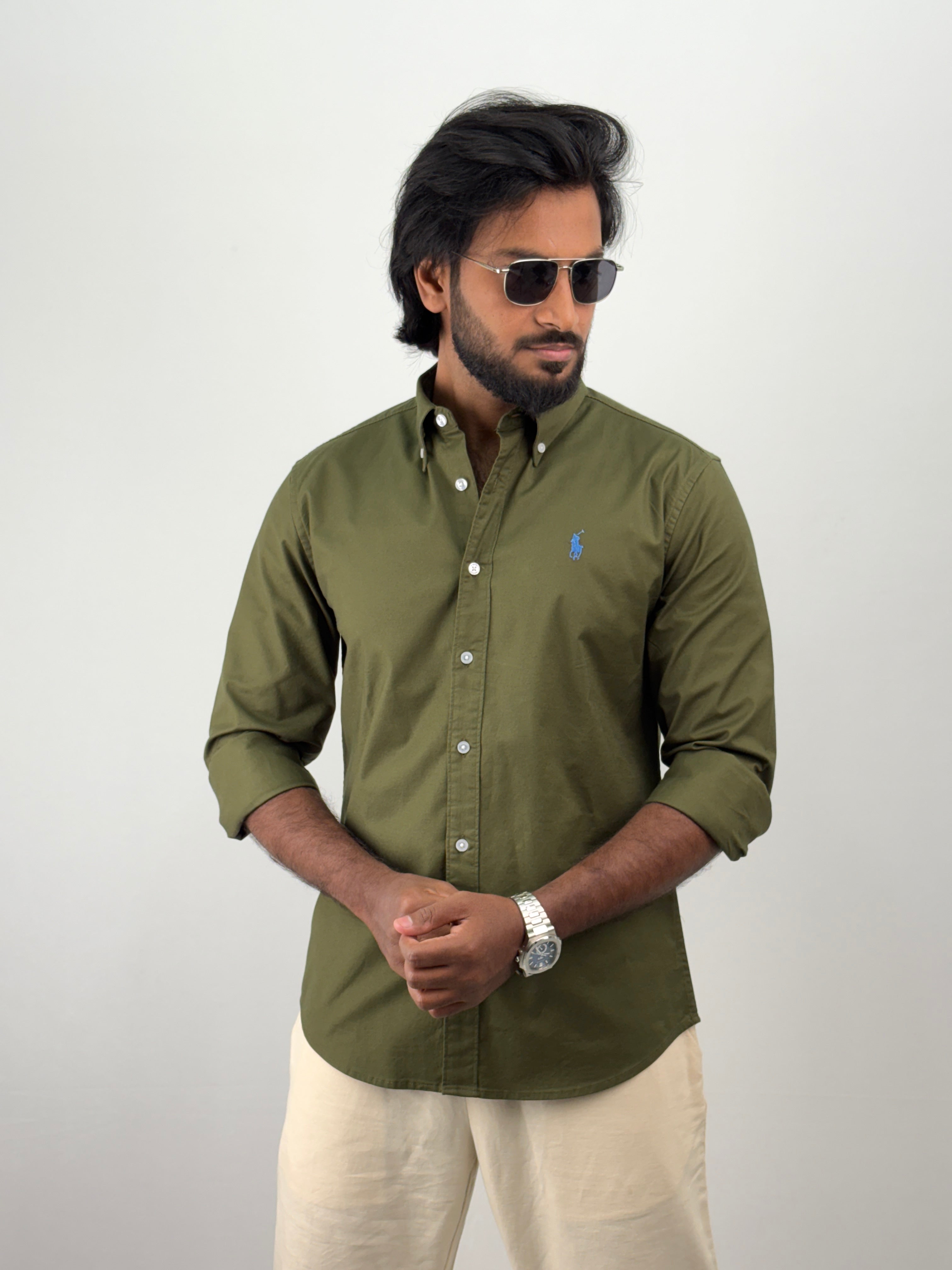 Olive Plain Shirt