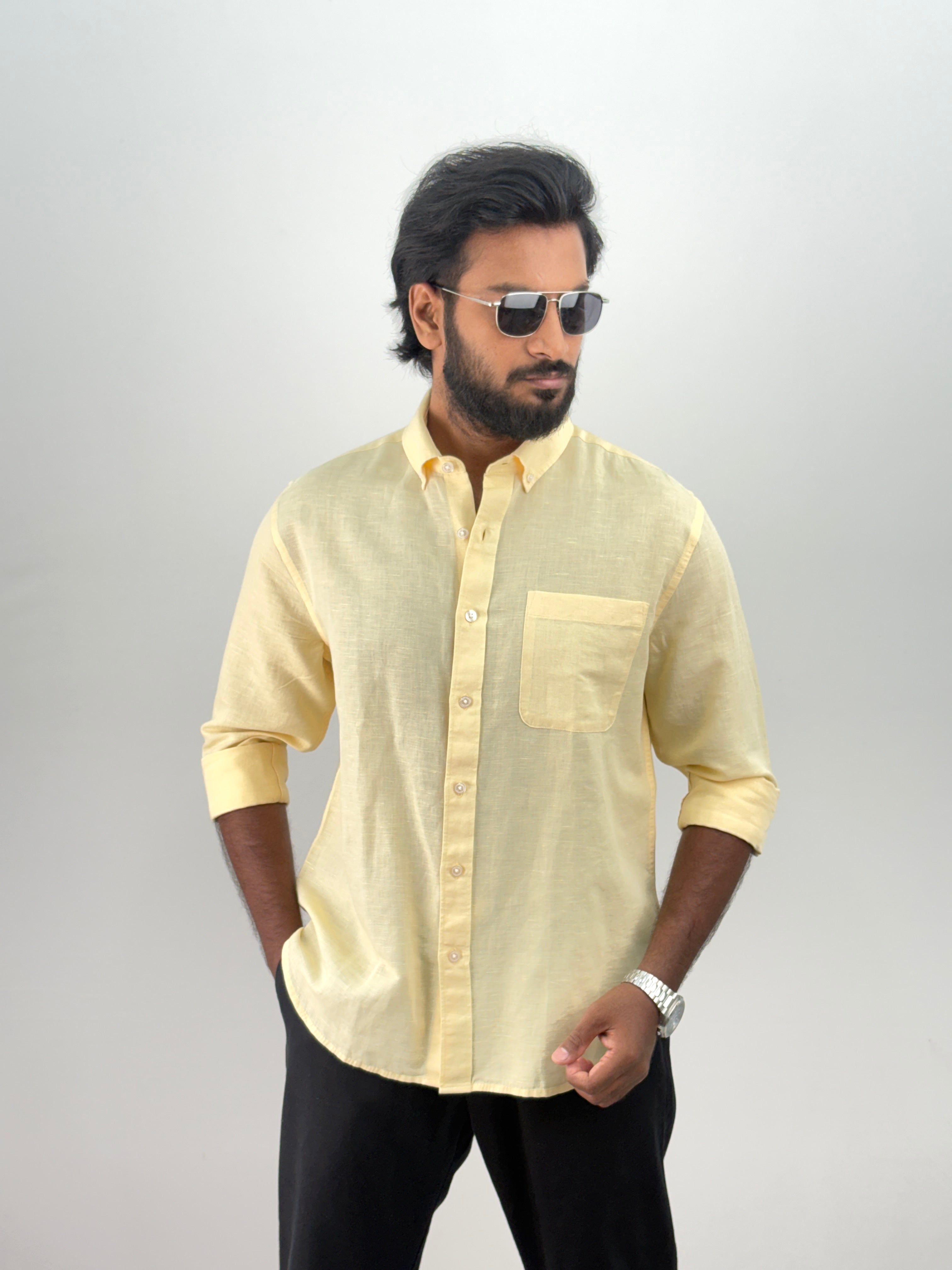 Yellow Linen Shirt