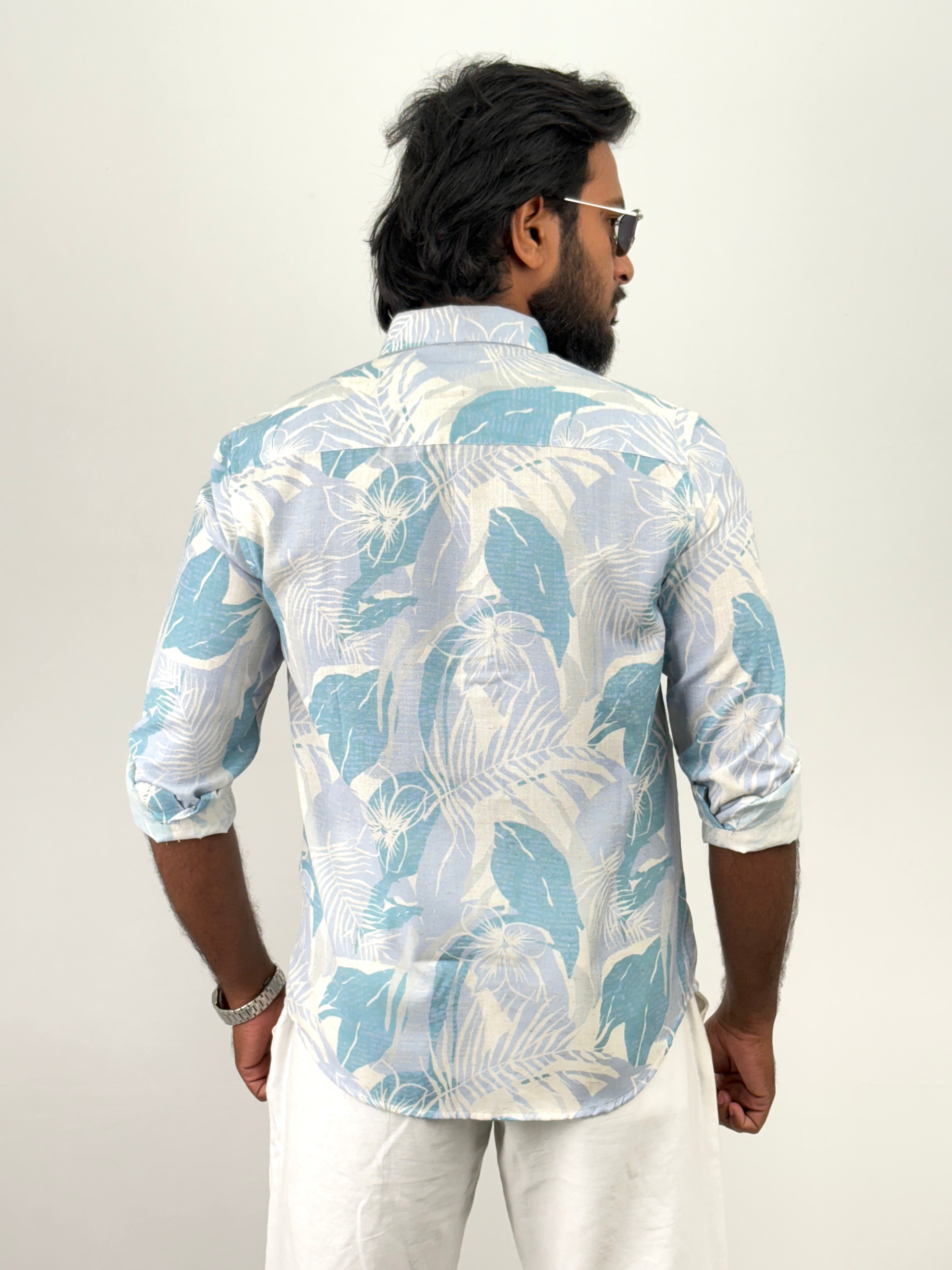 Light Blue Printed Shirt
