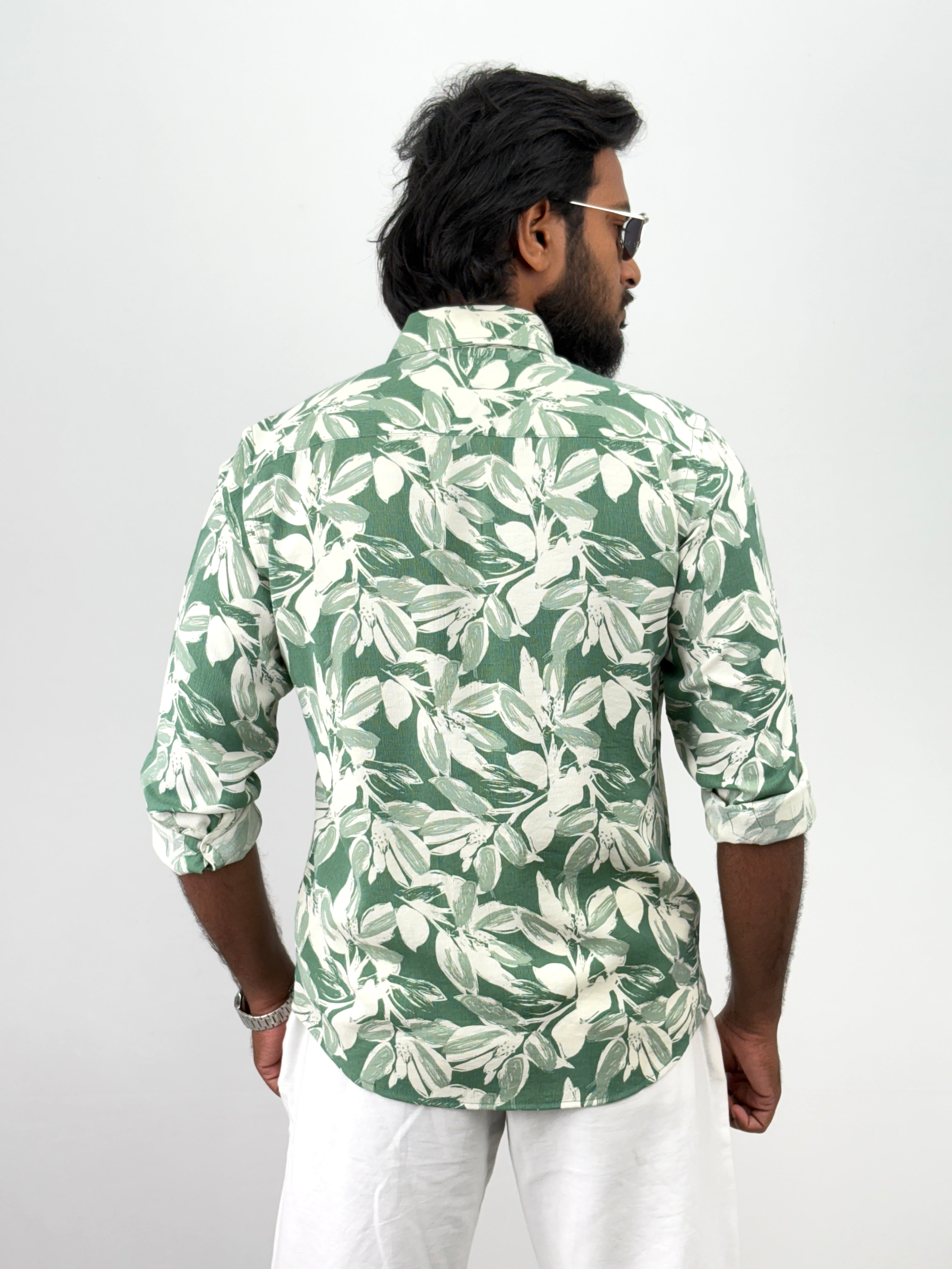 Green Printed Shirt