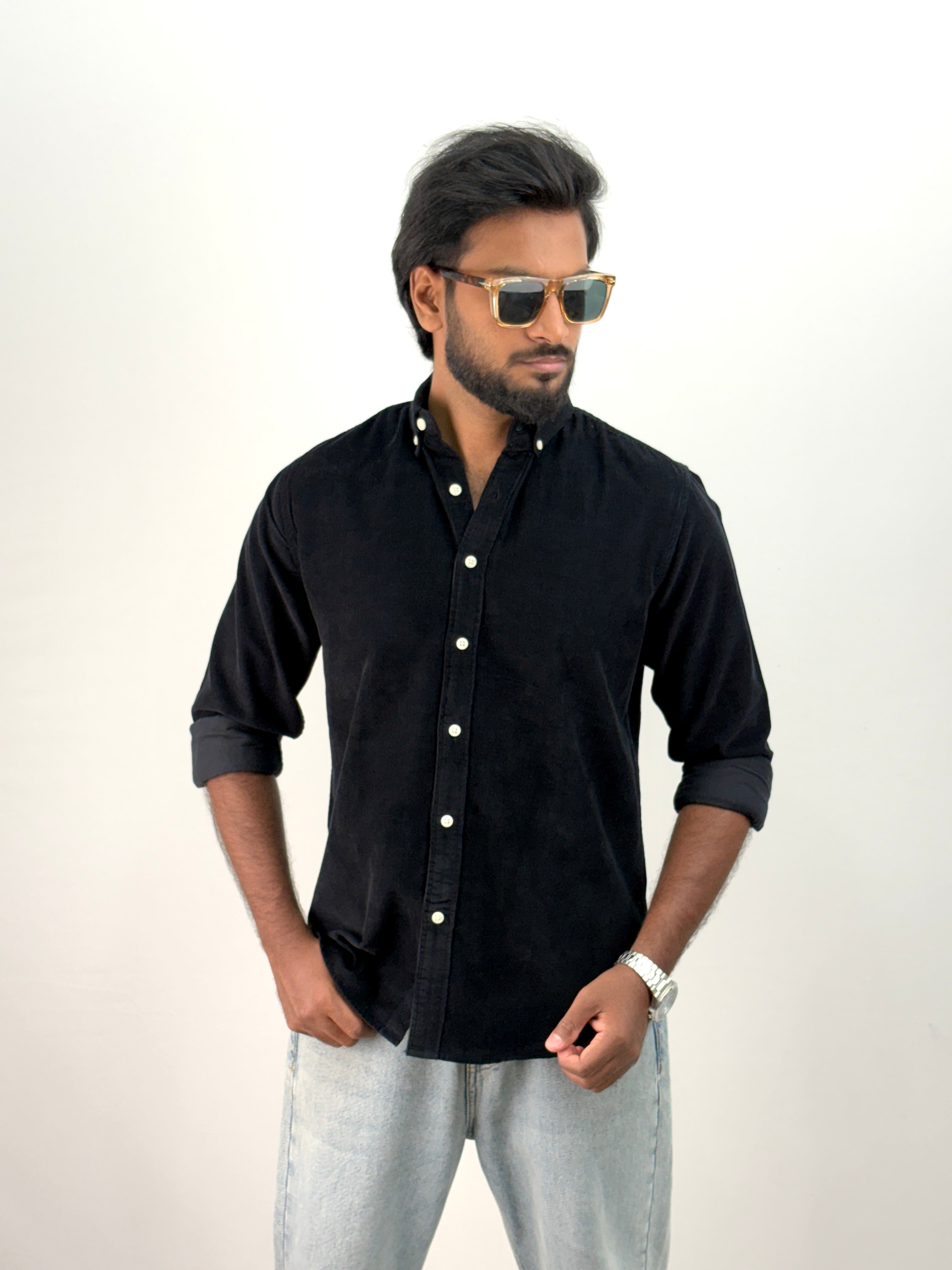 Black Corduroy Shirt