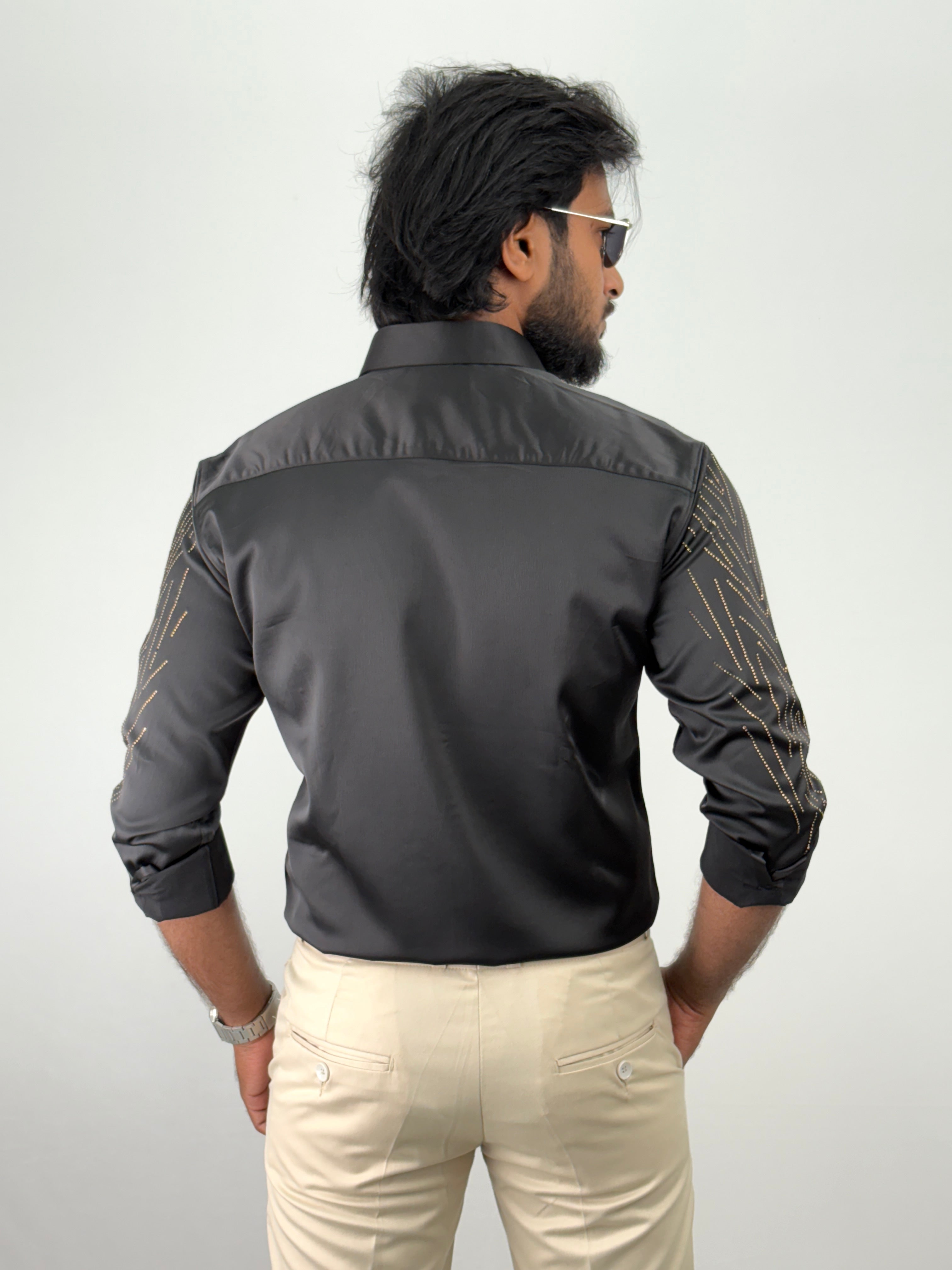 Black IMP Designer Stone Work Shirts