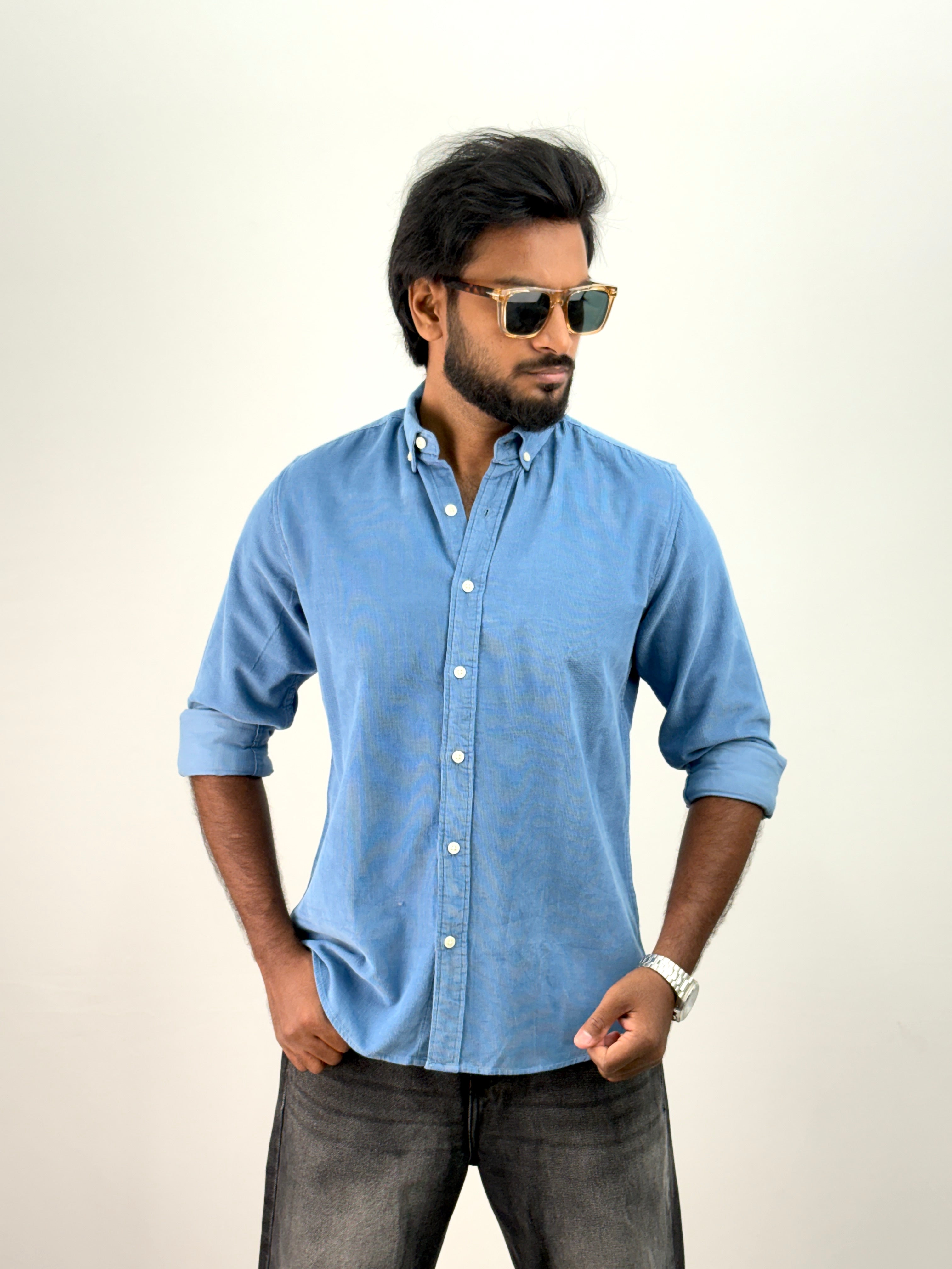 Blue Corduroy Shirt