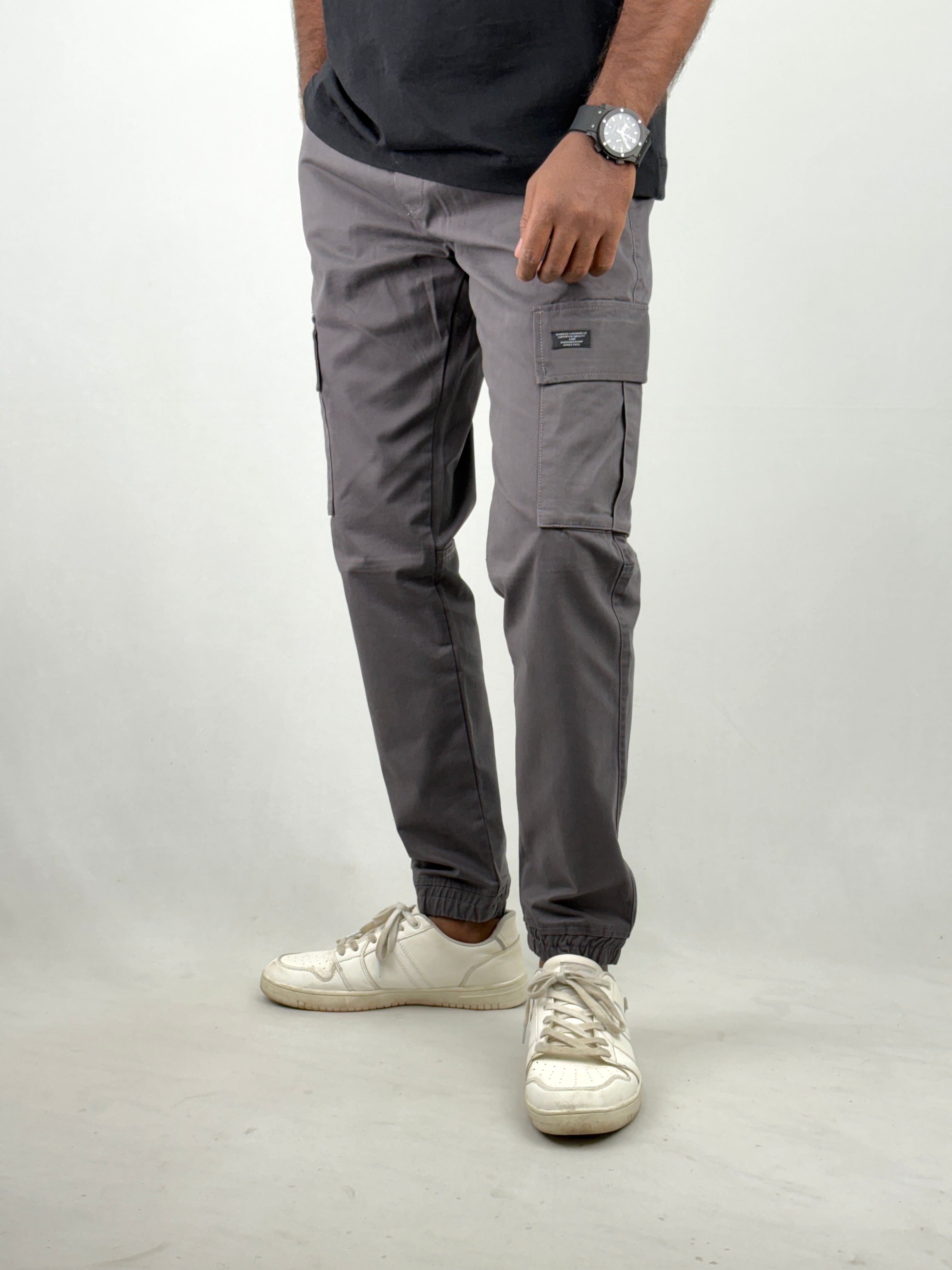 Dark Grey Cargo Joggers