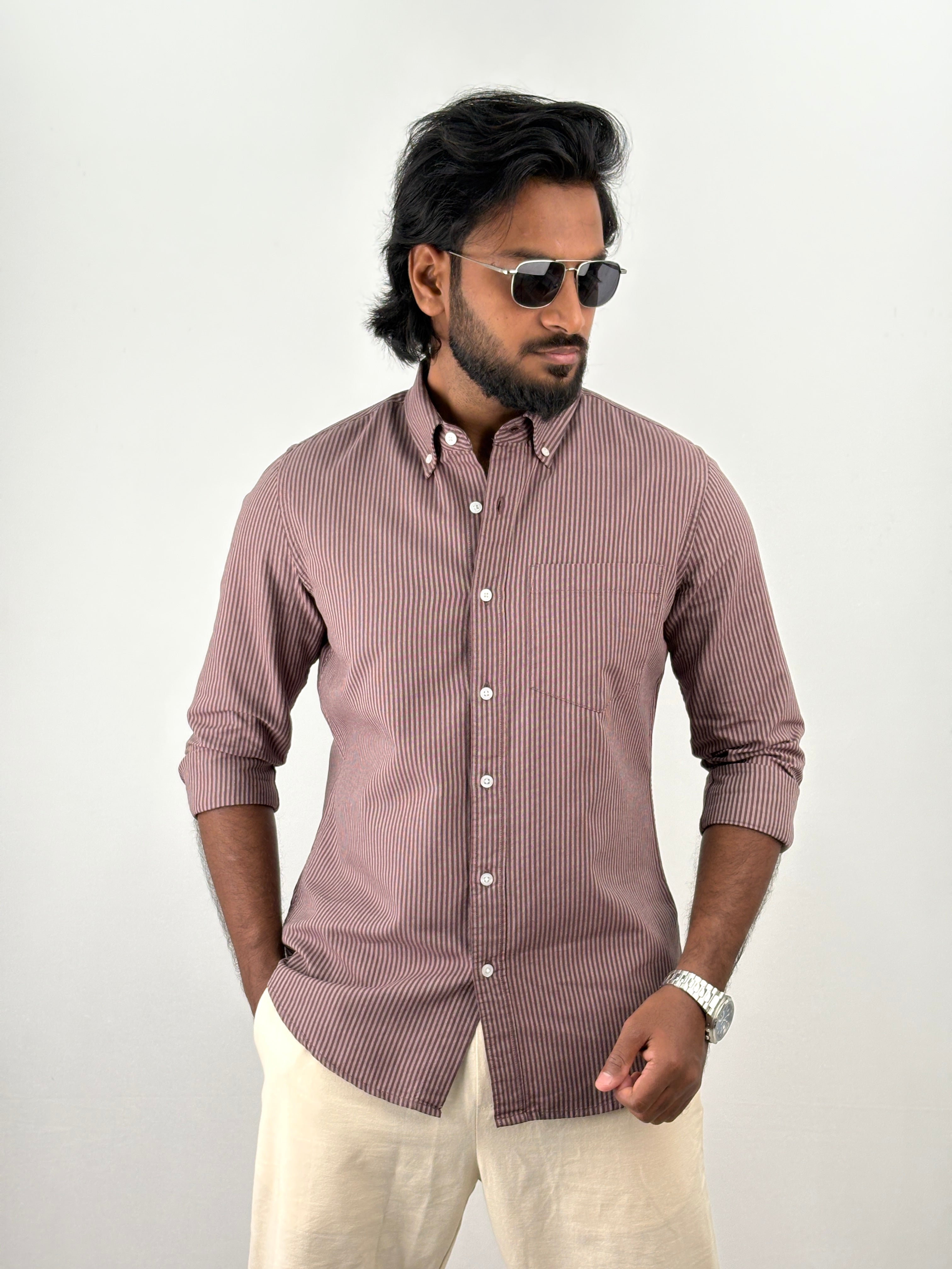 Wine Stripe Shirts