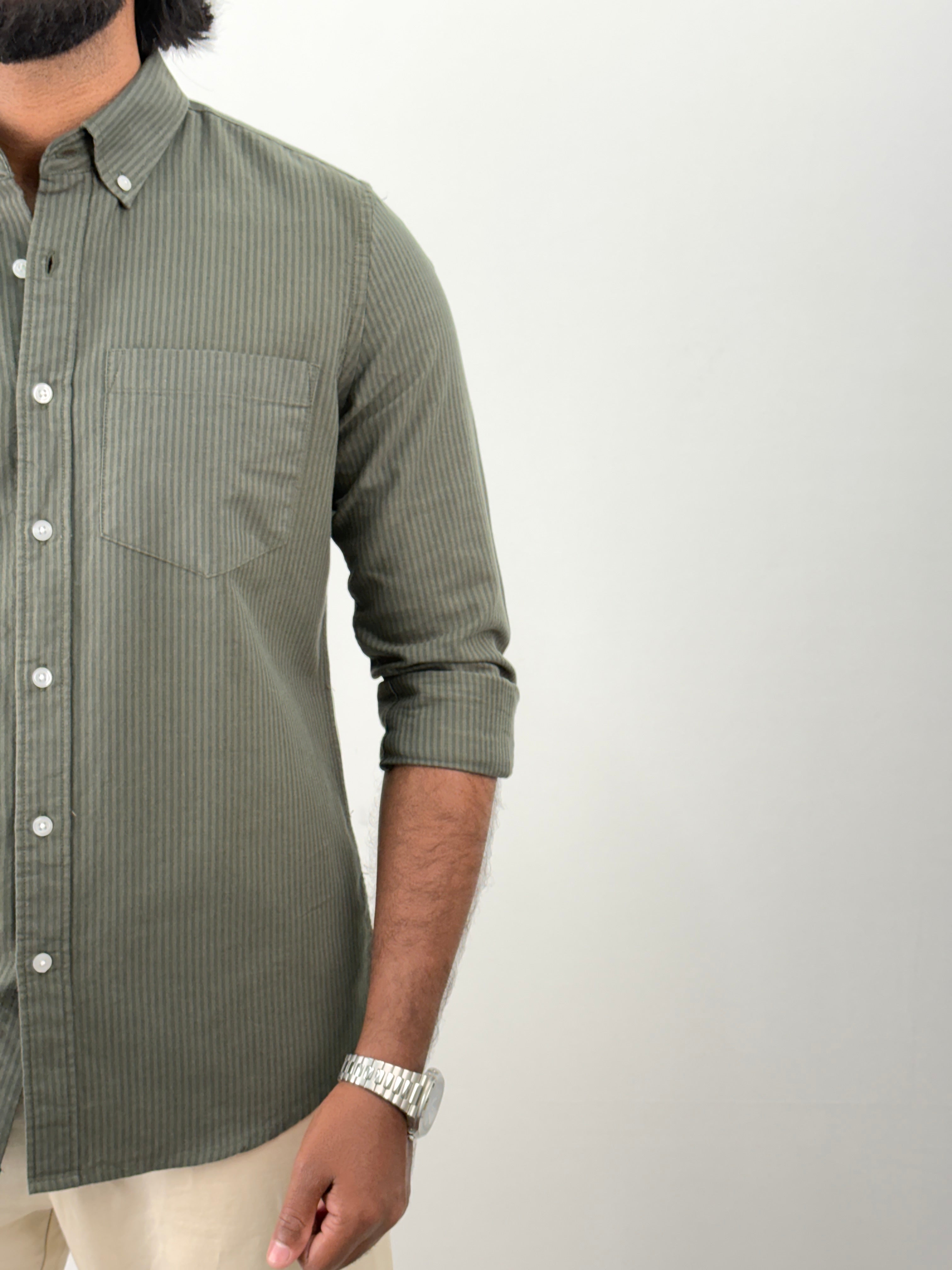 Olive Stripe Shirts