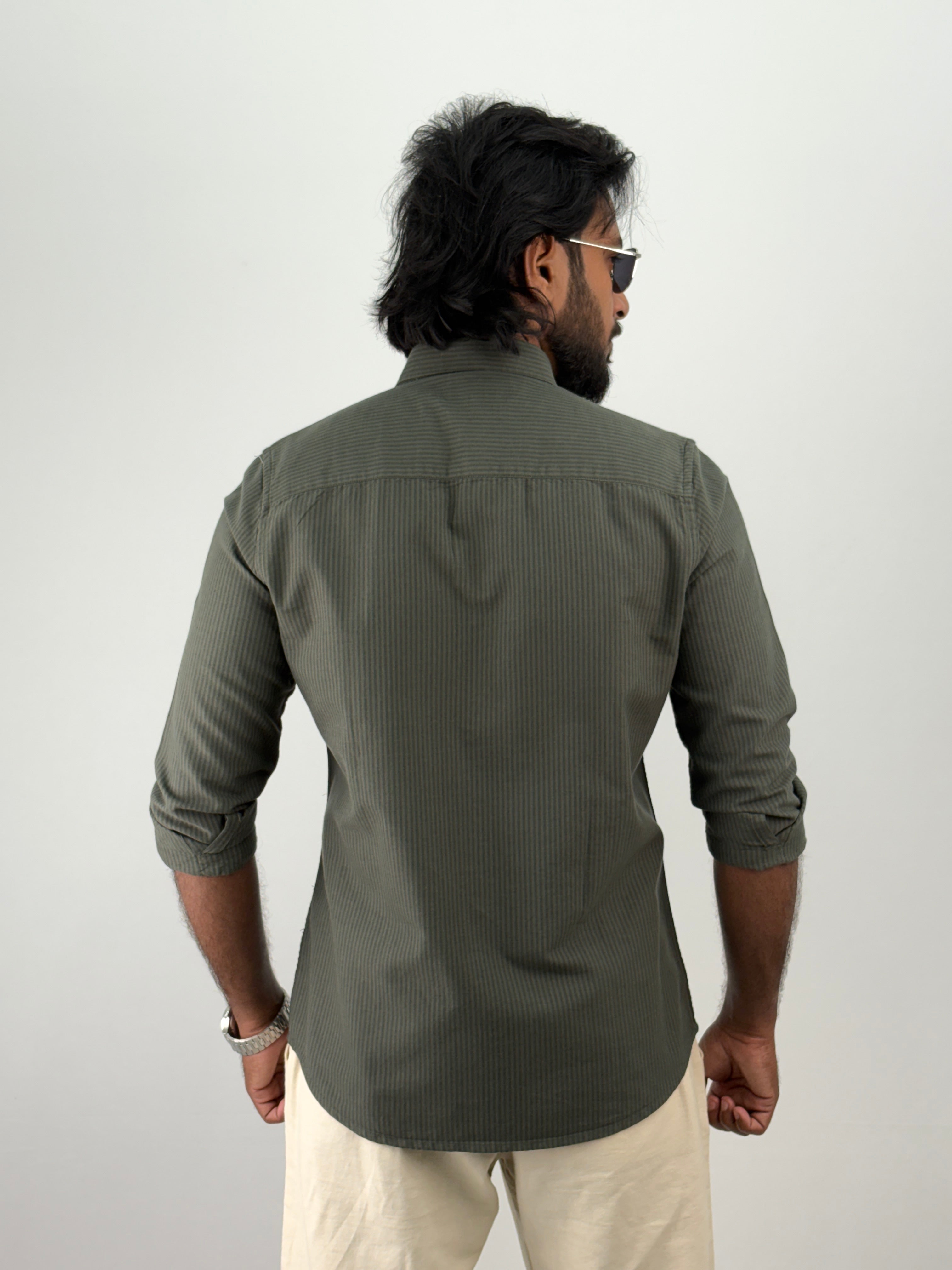 Olive Stripe Shirts