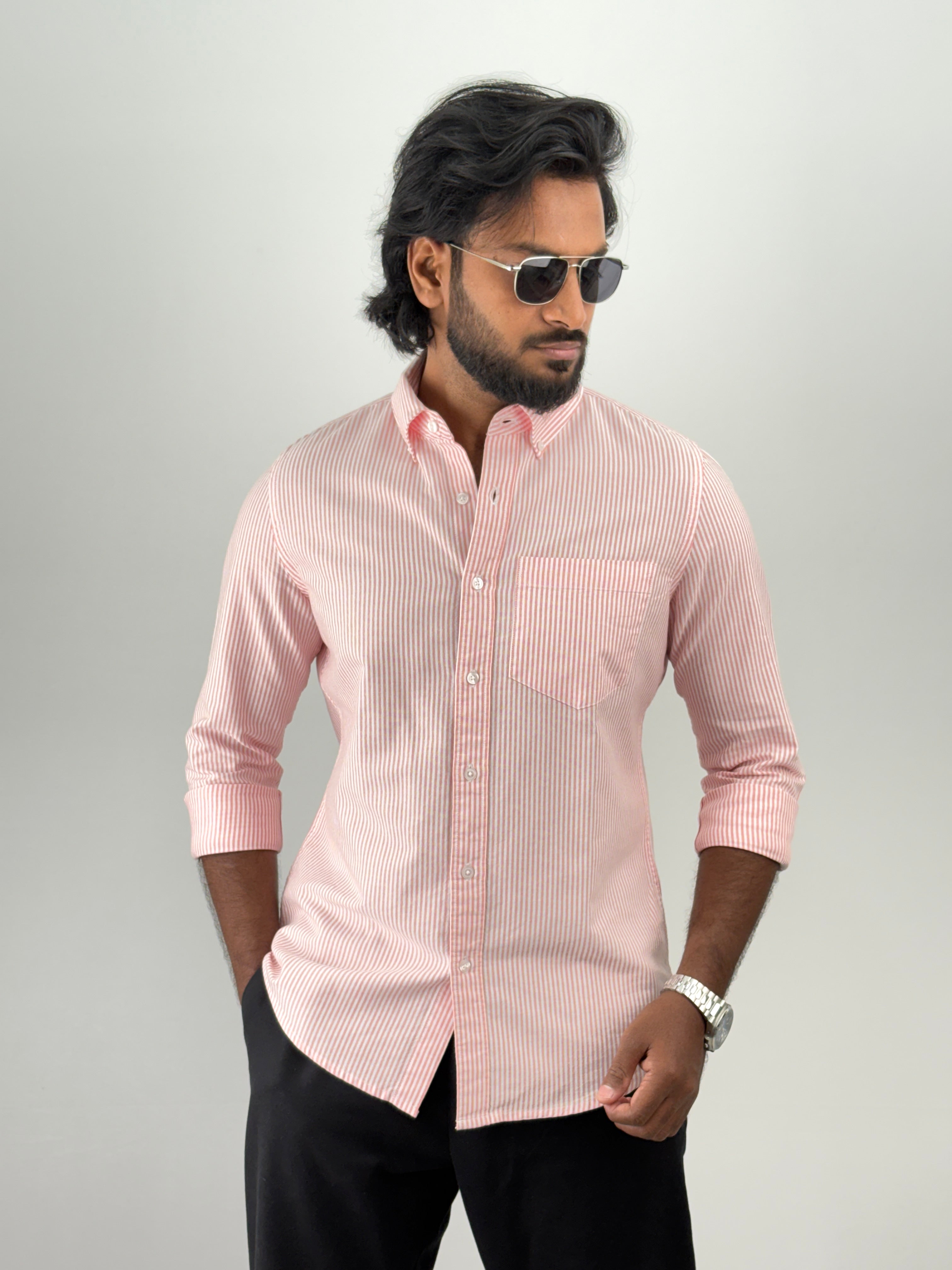 Peach Stripe Shirts