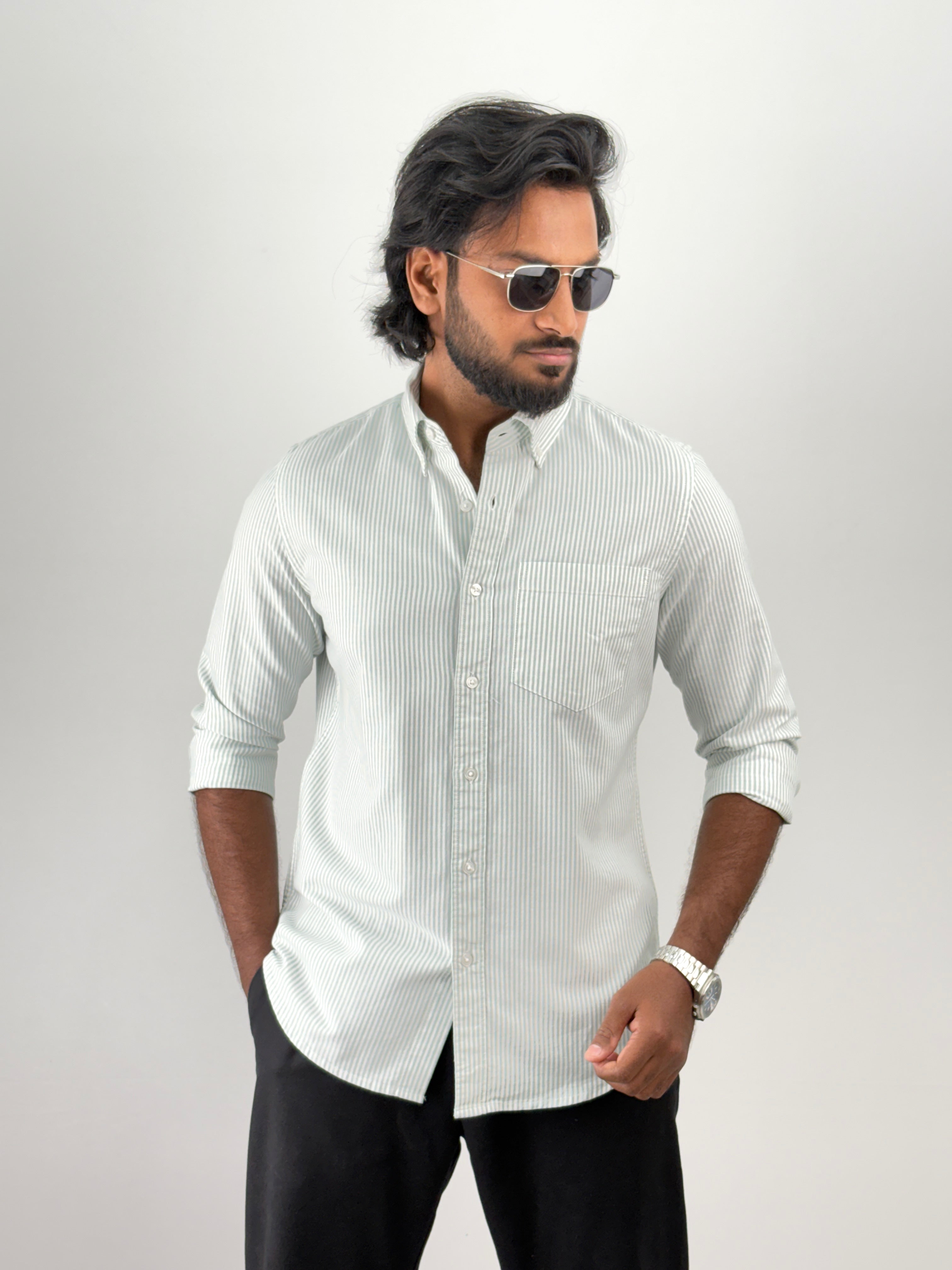 Light Green Stripe Shirts