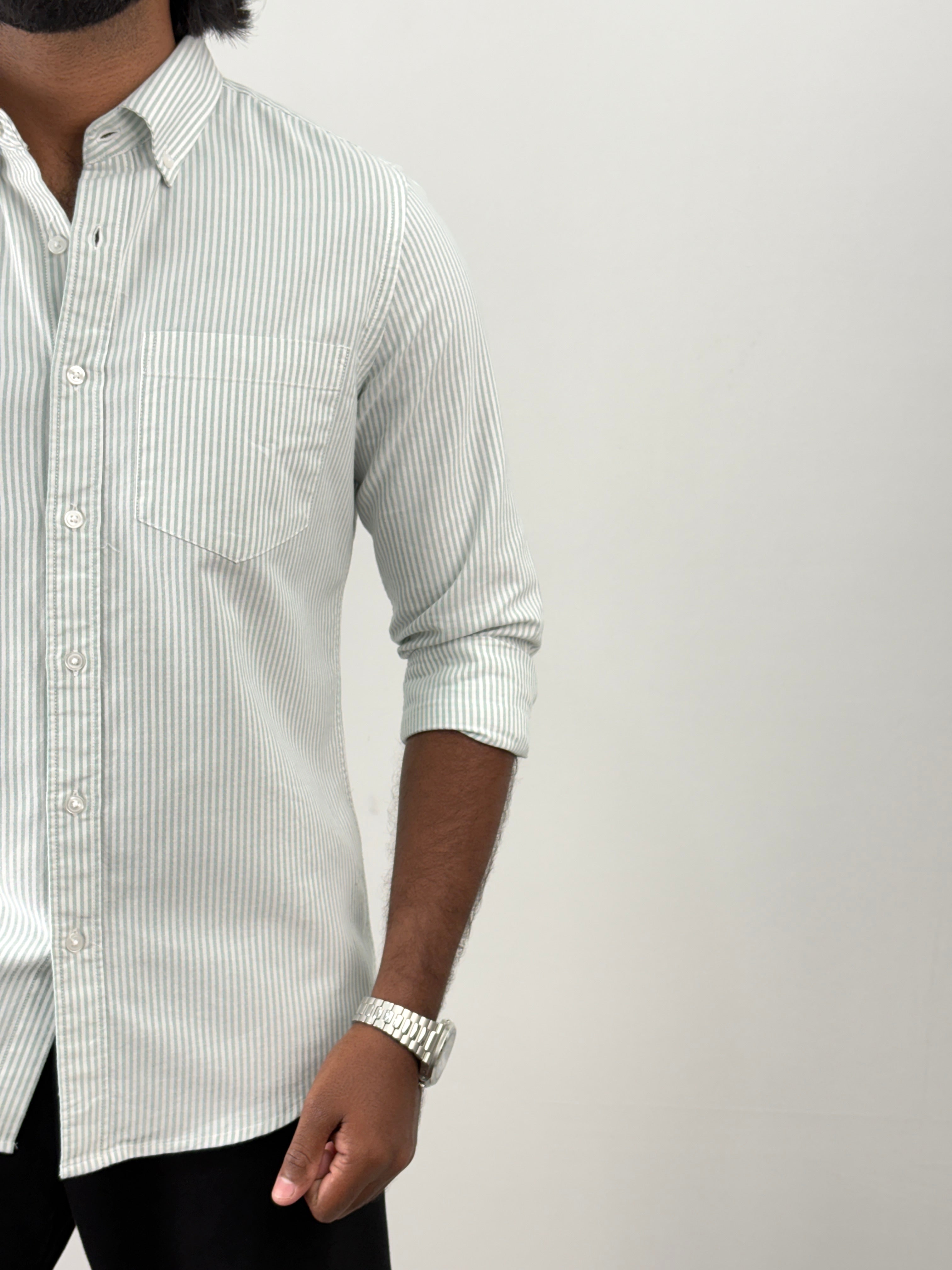 Light Green Stripe Shirts