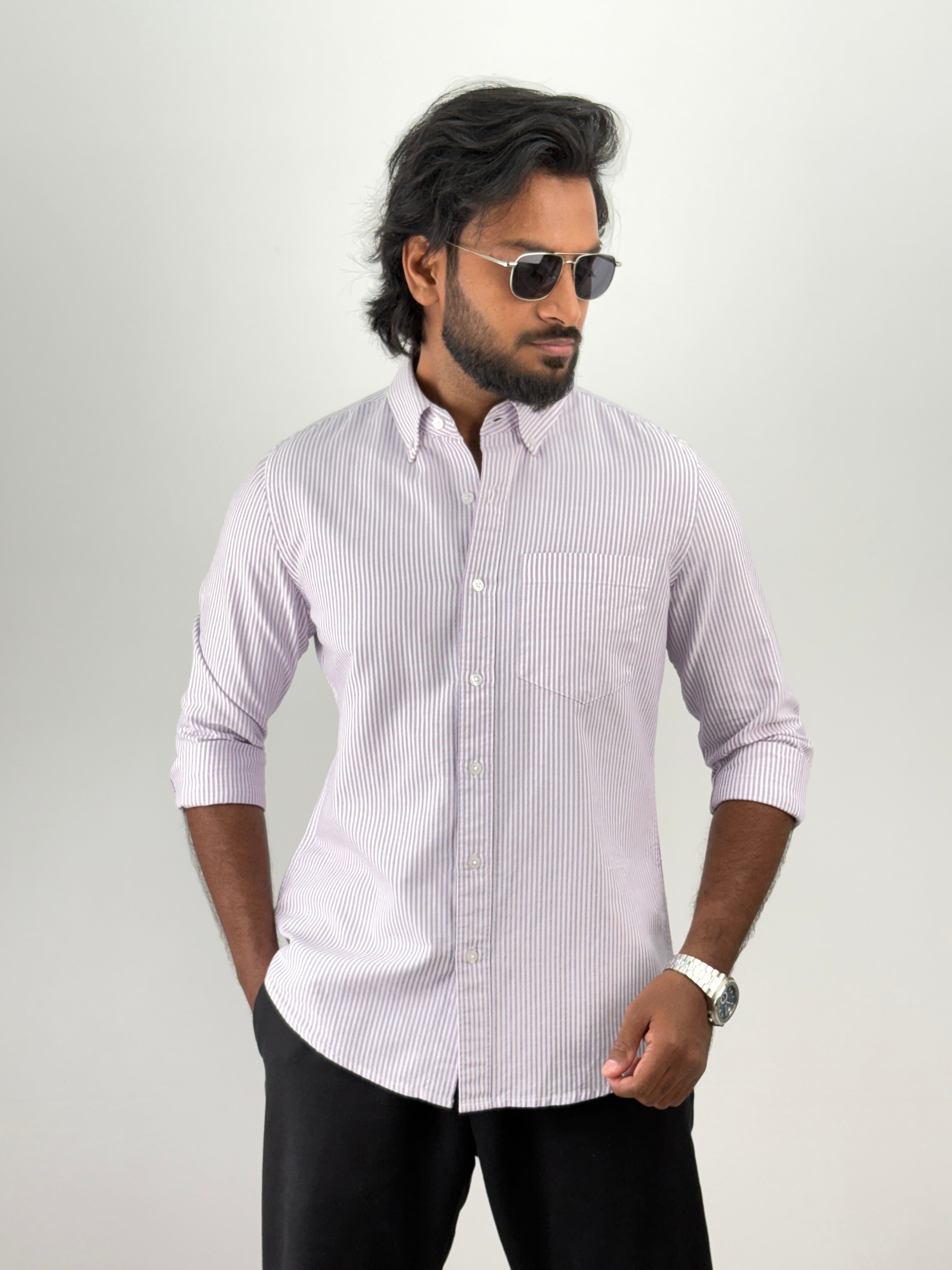 Lavender Stripe Shirts