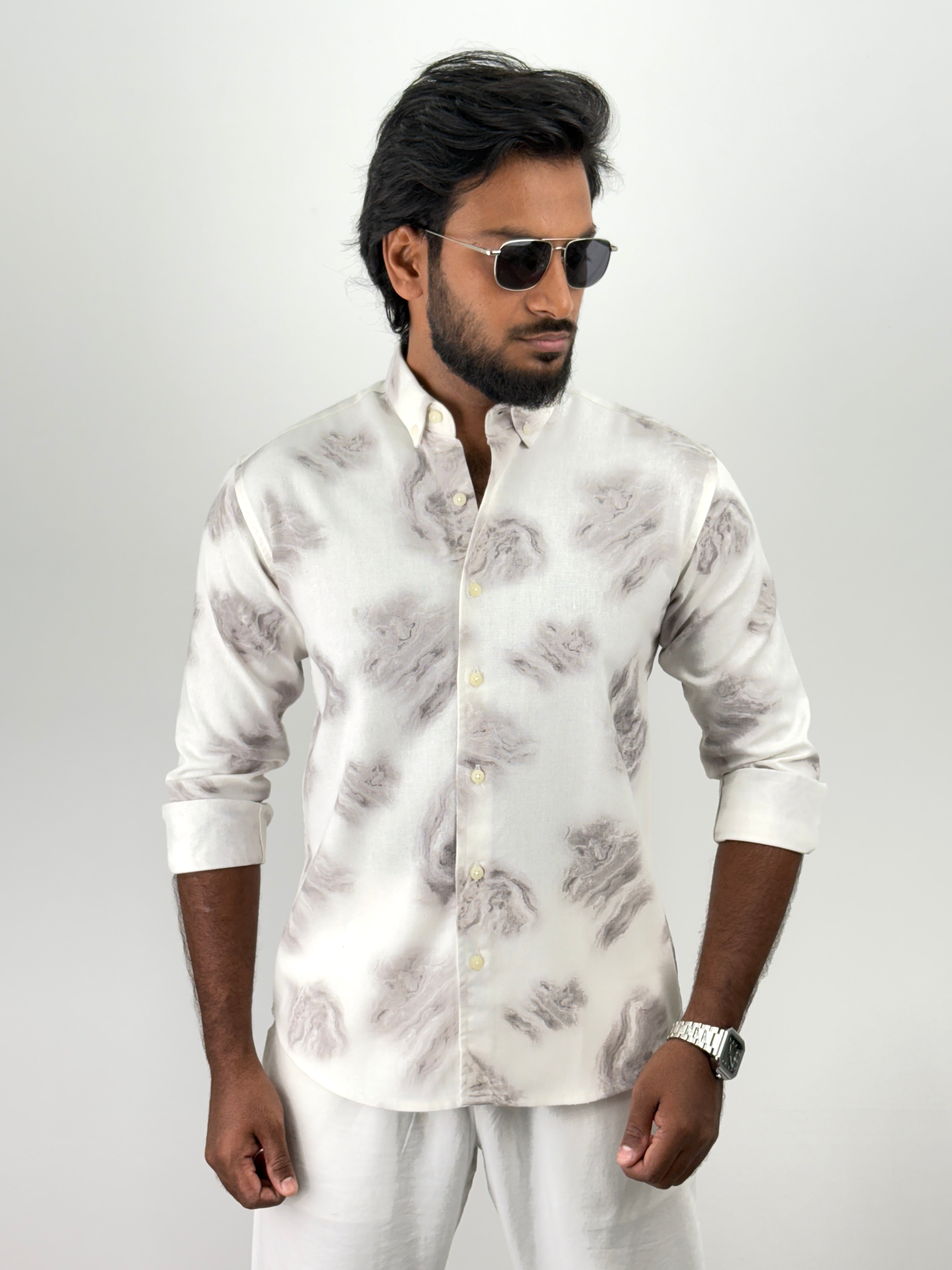 Grey Printed Shirts