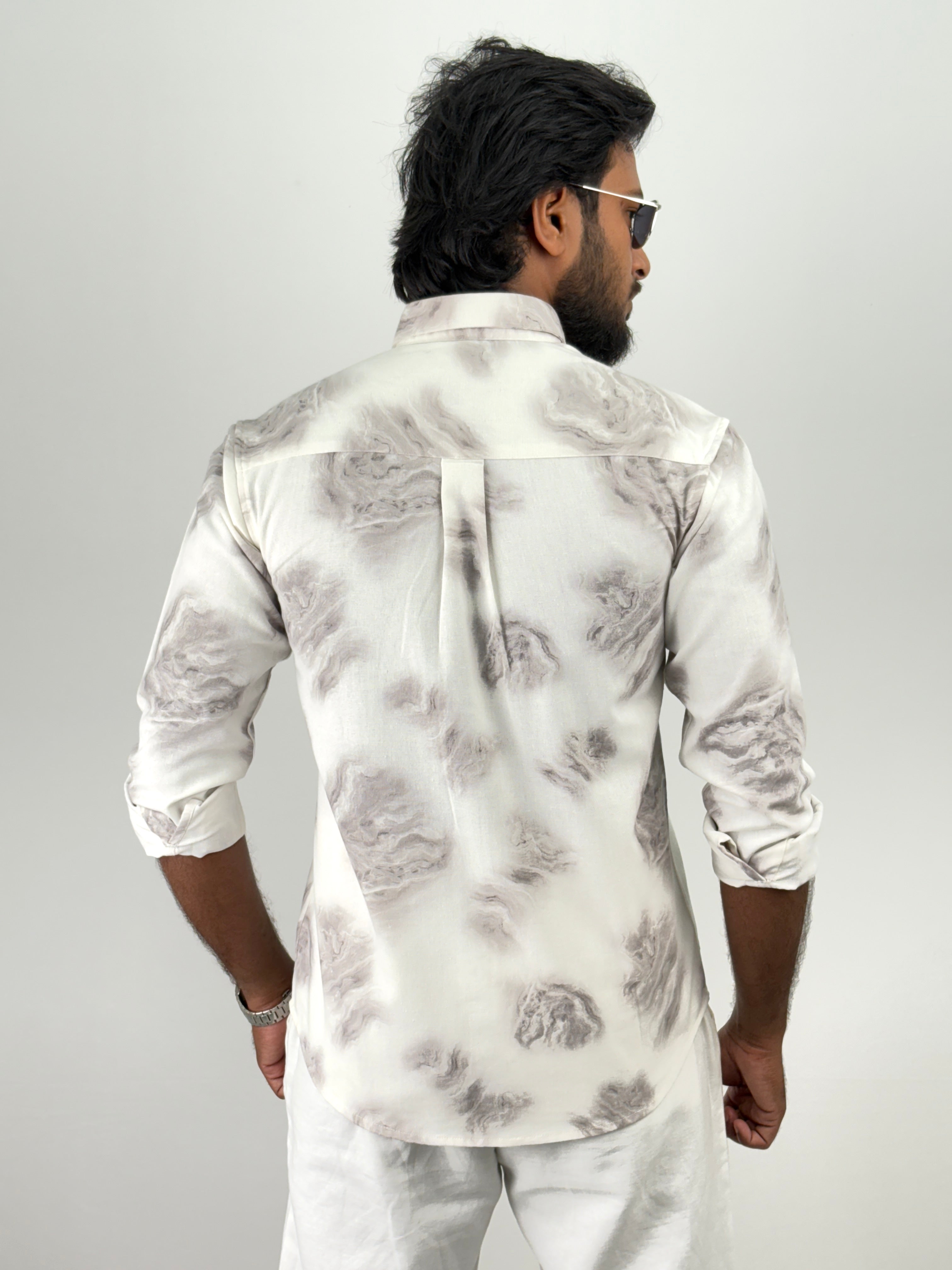 Grey Printed Shirts
