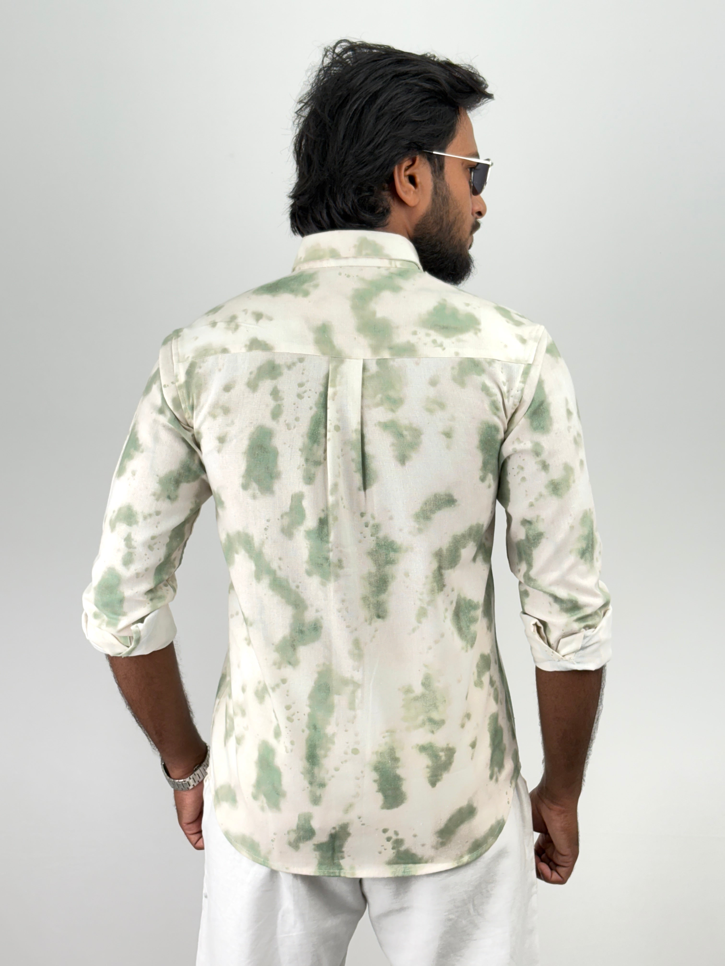 Green Tie & Dye Printed Shirts