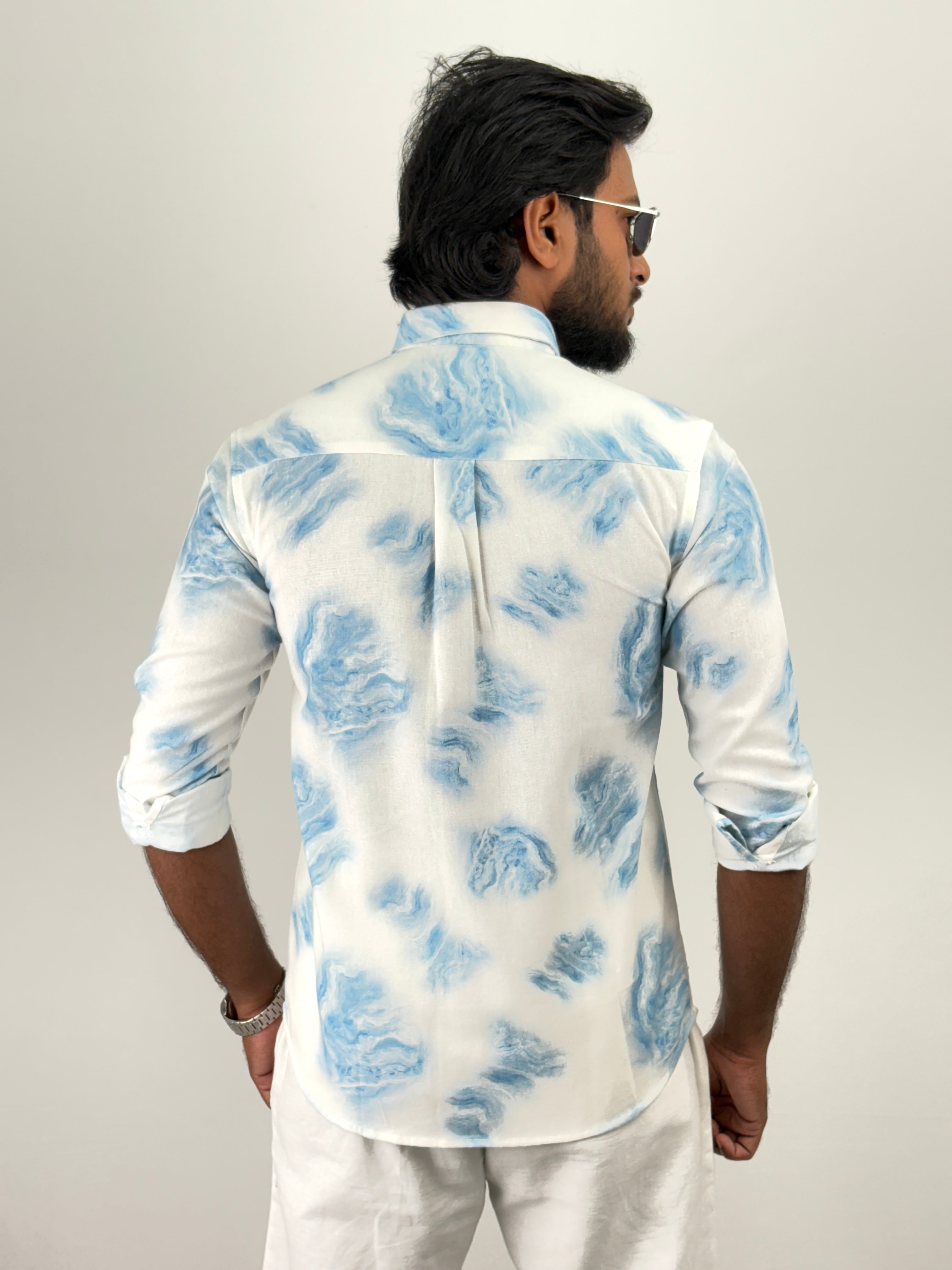 Blue Printed Shirts